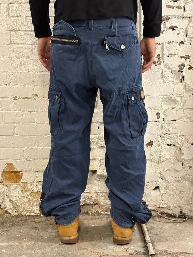 Dolce & Gabbana AW2002 Dolce & Gabbana Cargo Zip Blue Pants Size US 34 / EU 50 - 4 Thumbnail