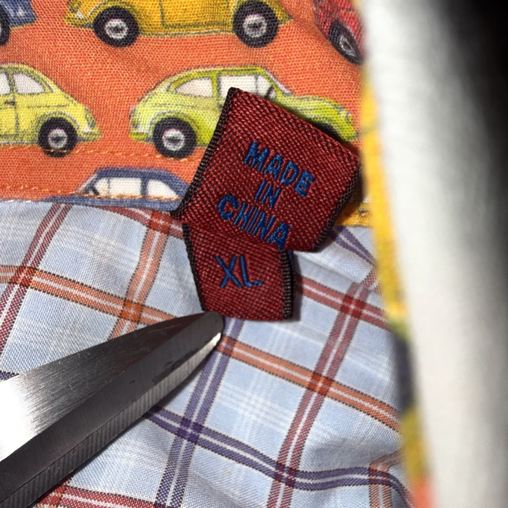 Robert Graham Robert Graham Shirt Men’s Adult XL Blue Orange Windowpane Plaid Long Sleeve Button-Up Collar-Down Embroidered Flip Cuff Size US XL / EU 56 / 4 - 7 Thumbnail