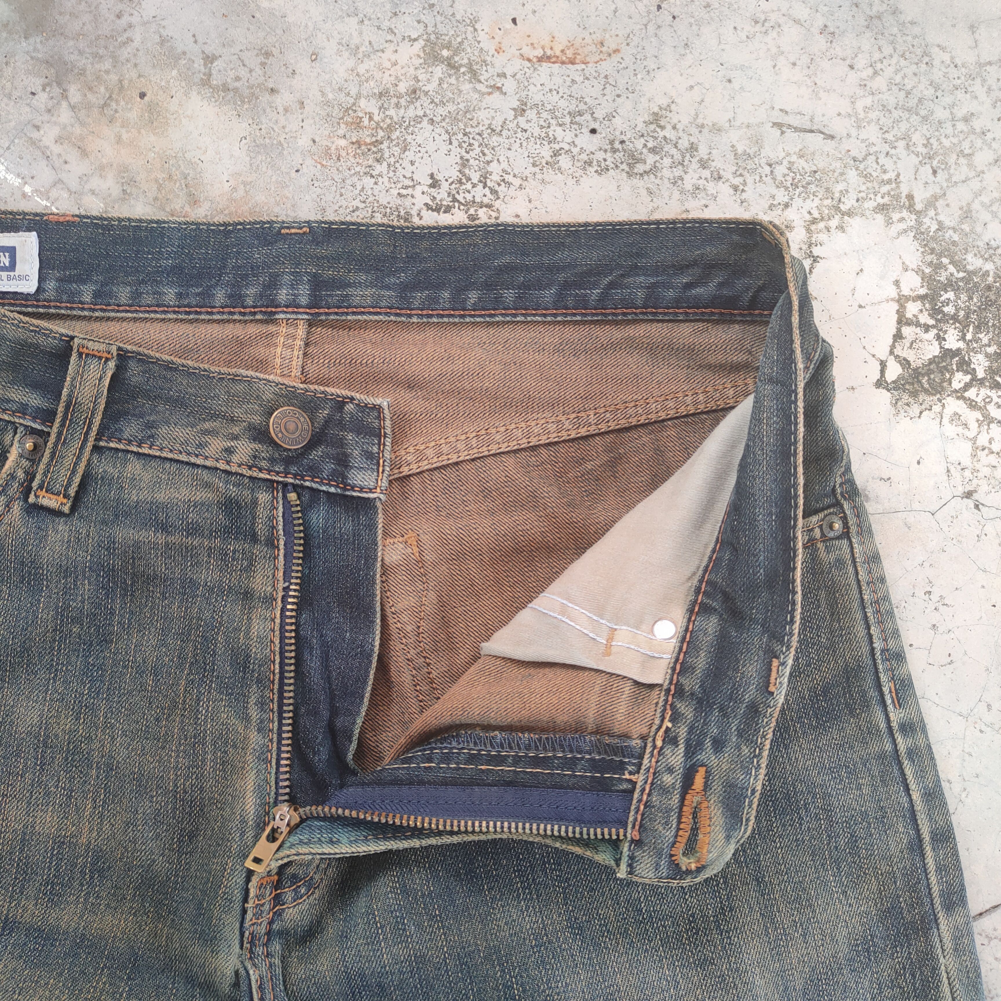 Edwin W34 VINTAGE EDWIN RUSTY DISTRESSED FADED JEANS PANTS Size US 34 / EU 50 - 7 Thumbnail
