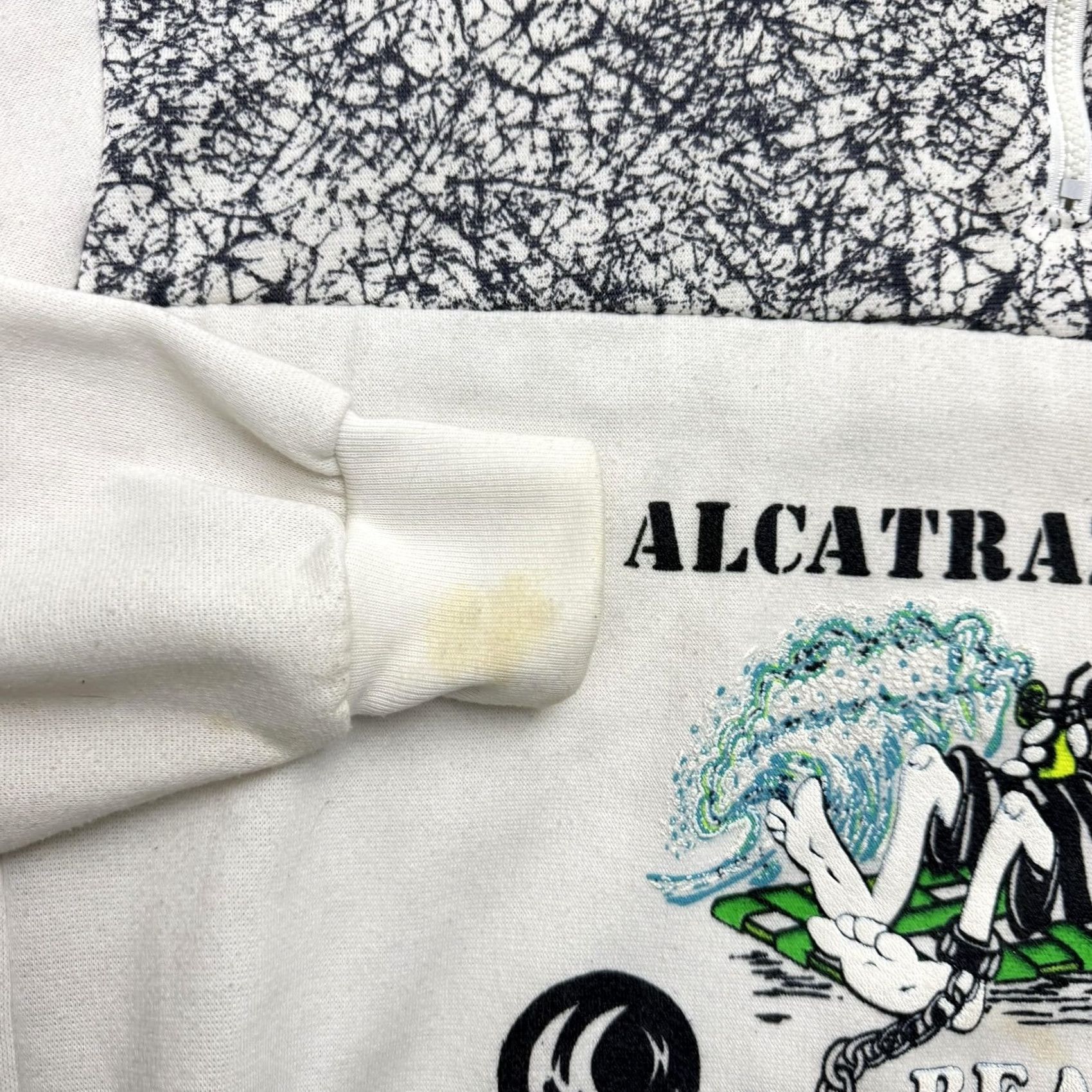 Vintage VINTAGE Jacoe Alcatraz Beach Club Sweatshirt 1/4 Zip Mens Large White Size US L / EU 52-54 / 3 - 6 Thumbnail
