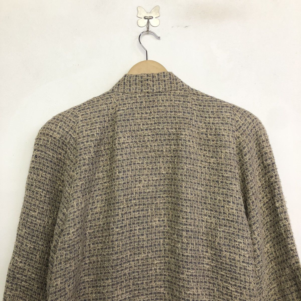 Japanese Brand × Smartwool Fancy Worsted Smart Wool Design Long Coat Jacket Size US M / EU 48-50 / 2 - 7 Thumbnail