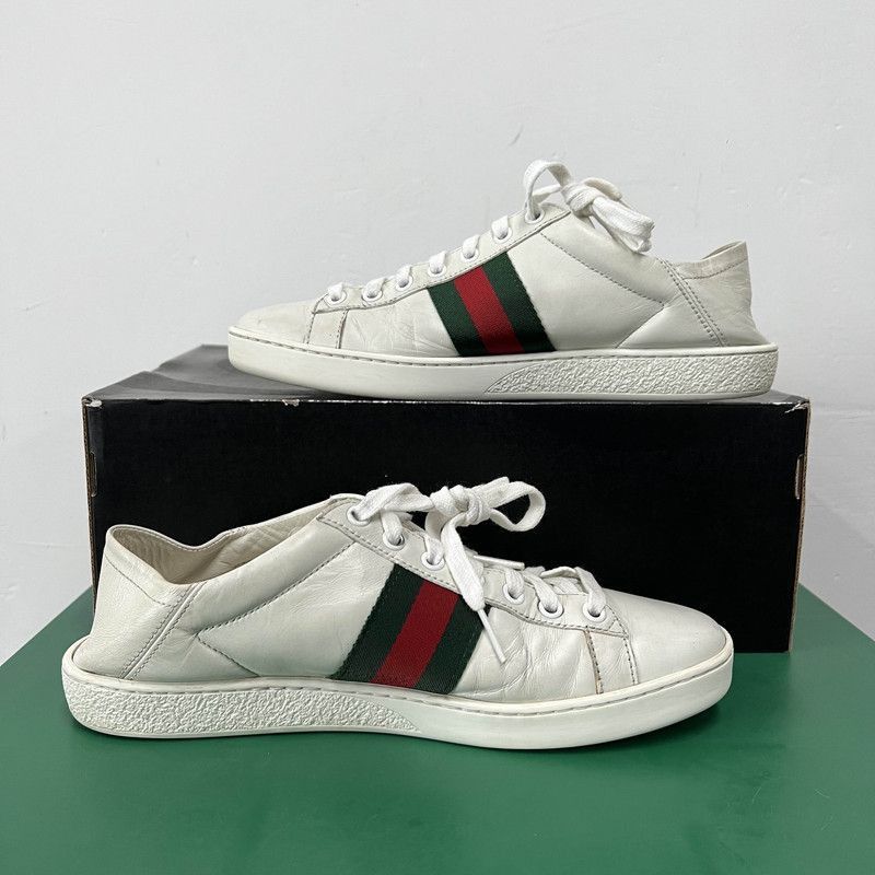 Gucci Ace Leather Bee Sneakers for Men -2508