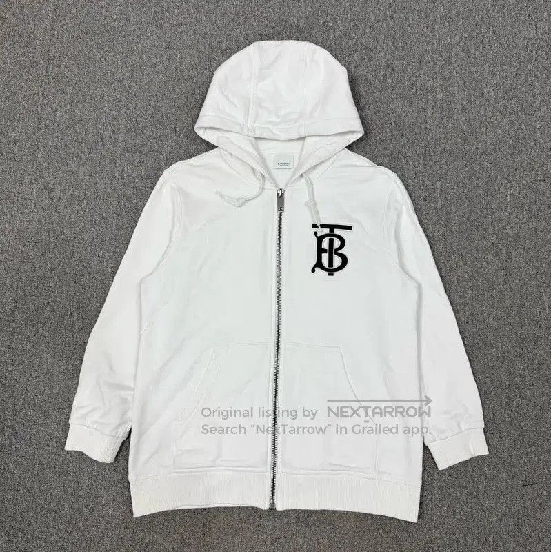 Burberry Burberry White Cotton Women's Hoodie. Size S / US 4 / IT 40 - 1 Thumbnail