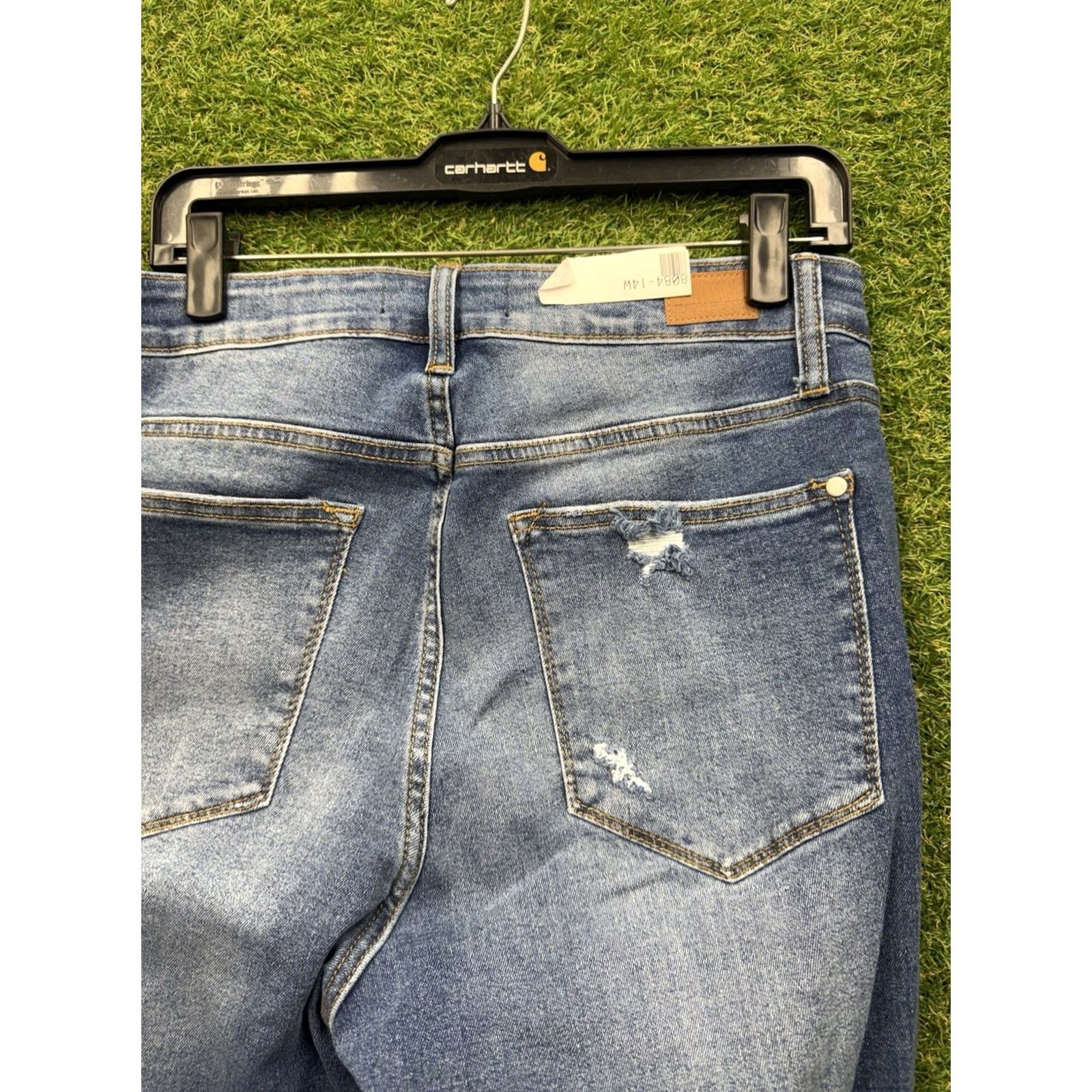 Vintage Judy Blue Jeans Slim 14W High Rise Distressed Denim 5-Pocket Womens Jeans Blue NWT JB84183 Size 36" / US 14 / IT 50 - 4 Thumbnail