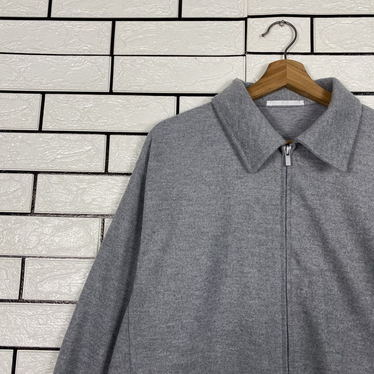 Japanese Brand 📌Vintage Wool Zipper Bomber Jacket Uniqlo Issey Miyake Size US L / EU 52-54 / 3 - 8 Thumbnail