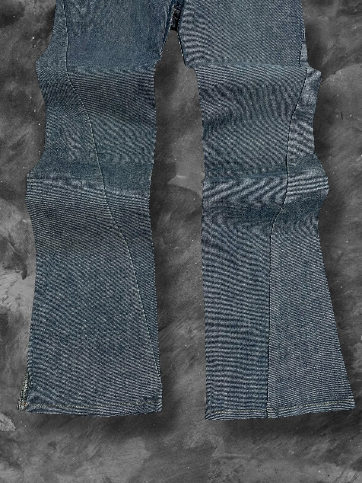 Japanese Brand Vintage Designer Mk Klein Flared Distressed Denim Size US 30 / EU 46 - 3 Thumbnail