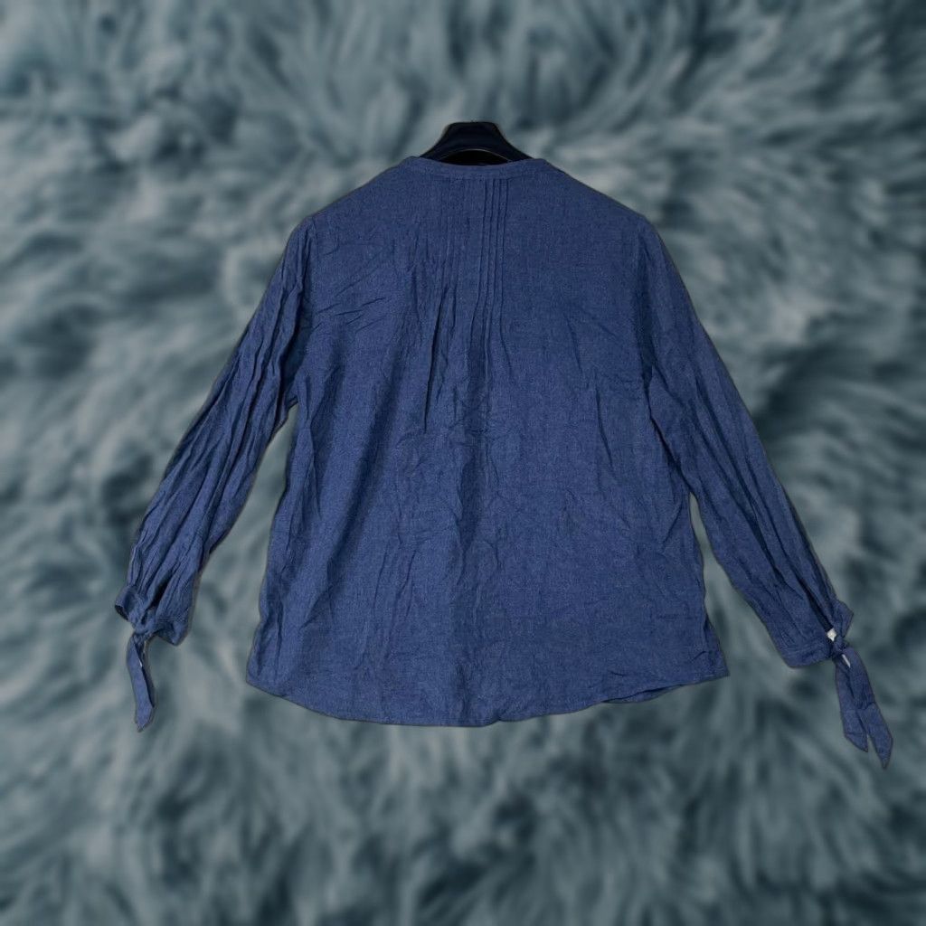 Lucky Brand Lucky Brand Blouse Shirt V-Neck Flutter Sleeve Women M Blue Bohemian Hippie Peasant casual Shirt Womens Size M / US 6-8 / IT 42-44 - 1 Thumbnail