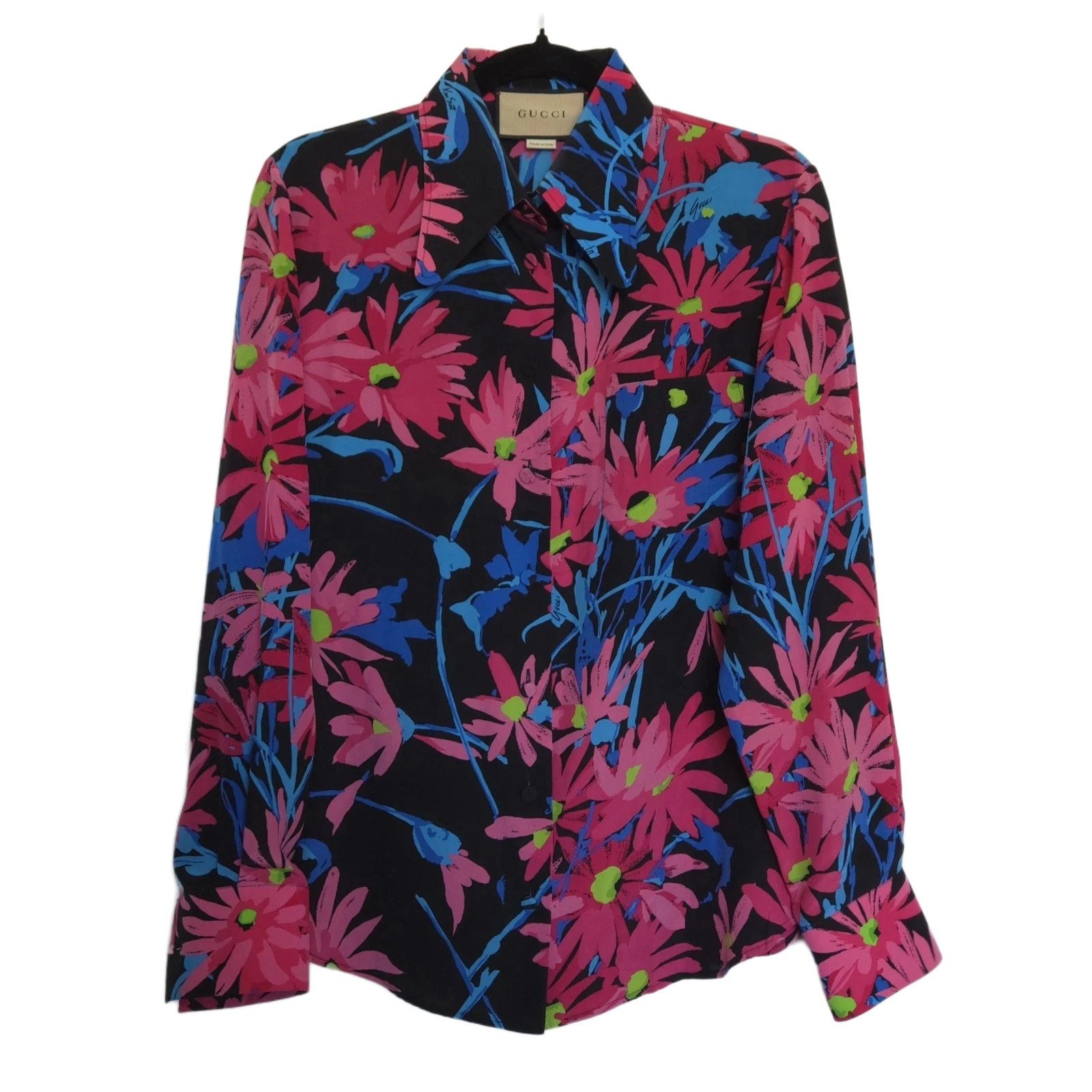 Gucci Gucci Button-up Multicolor Floral Blouse, IT 40 (US 4) Size S / US 4 / IT 40 - 1 Thumbnail