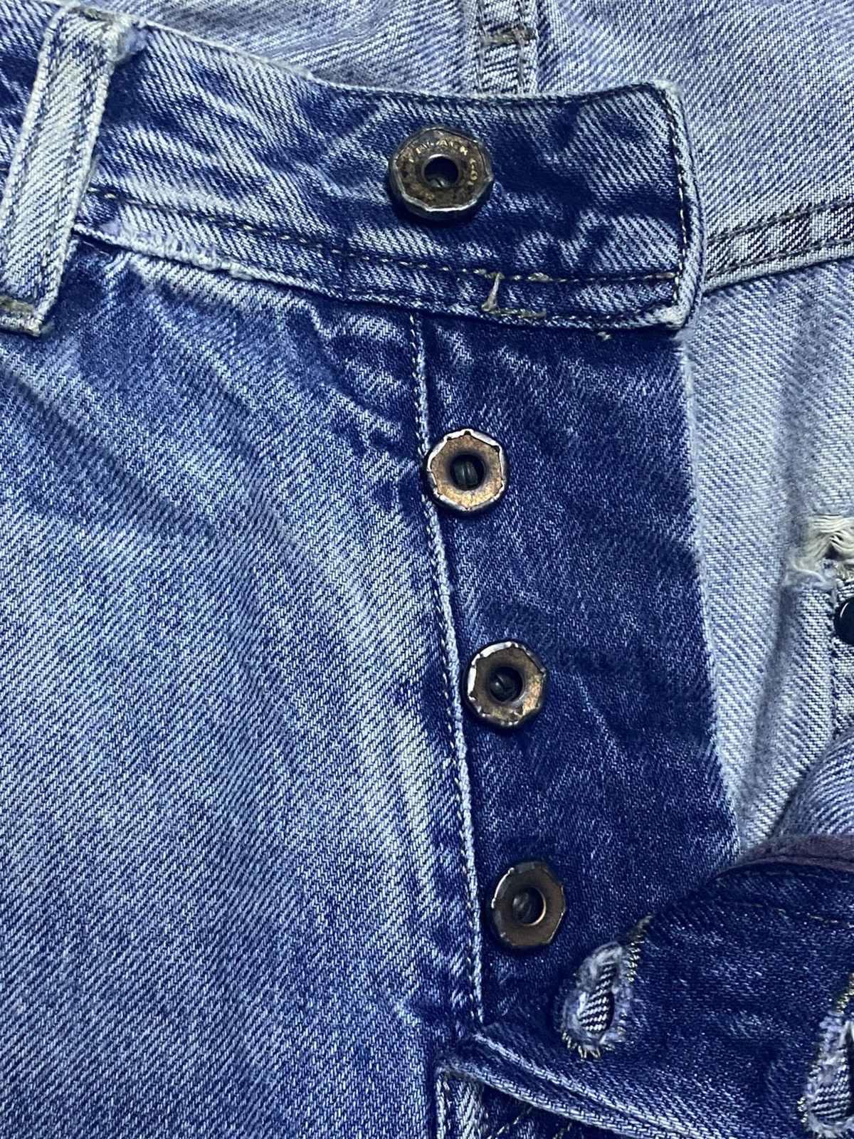 Diesel Black Gold Vintage Diesel Black Gold Selvedge Distressed Slim Jeans Size US 32 / EU 48 - 14 Thumbnail