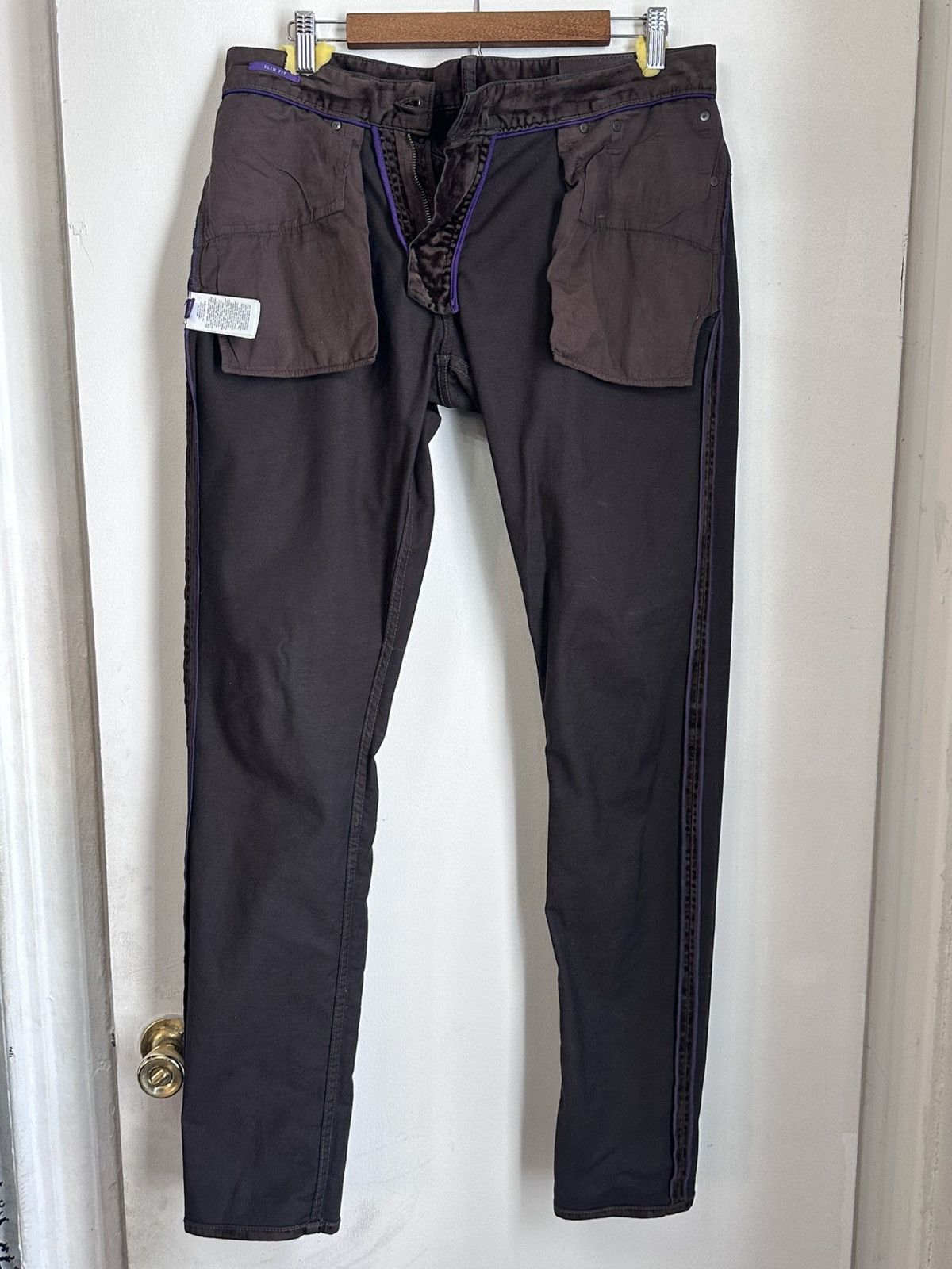 Ralph Lauren Purple Label Slim fit brown velvet purple label pants Size US 32 / EU 48 - 6 Thumbnail