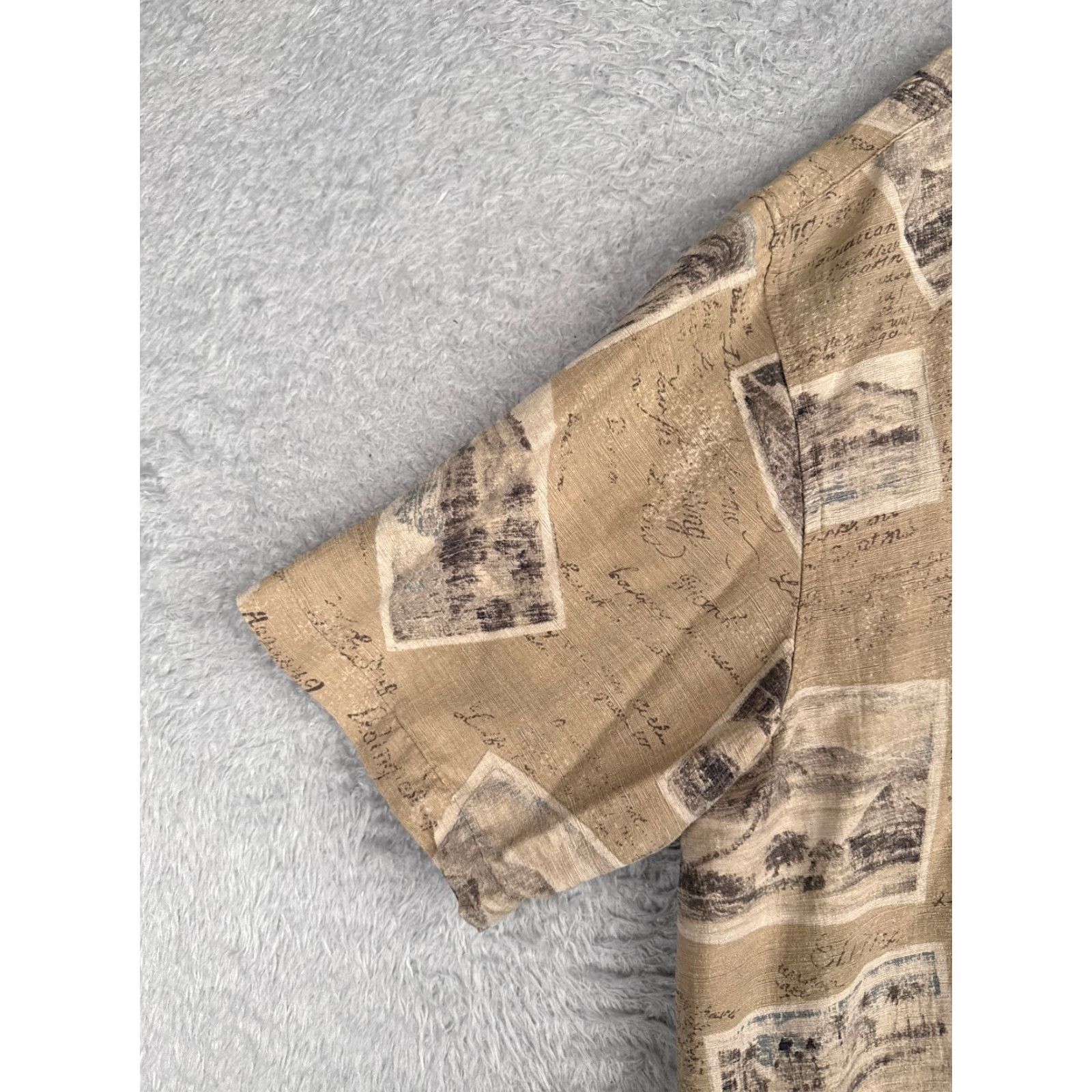 Vintage VINTAGE Batik Bay Shirt Men 2XL Beige Floral Silk Button-Up Hawaiian Resort Vacation Aloha 100% Silk Reads Size US XXL / EU 58 / 5 - 3 Thumbnail