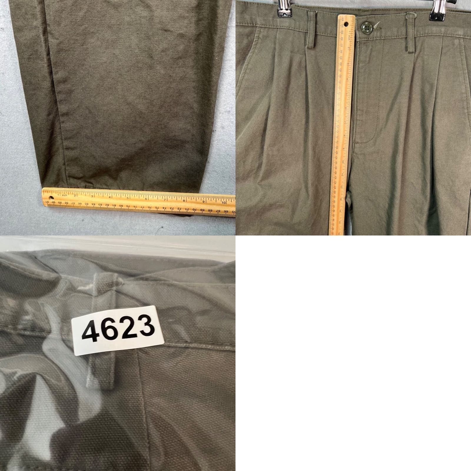 Freshjive Freshjive Mens 34 Olive Green Avenues Chino Pants Made In USA 100% Cotton Size US 34 / EU 50 - 8 Thumbnail