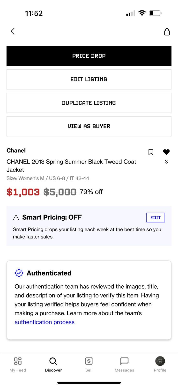 Chanel CHANEL 2013 Spring Summer Black Tweed Coat Jacket Size M / US 6-8 / IT 42-44 - 24 Thumbnail