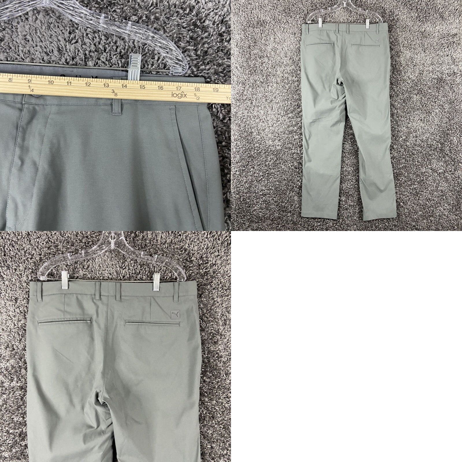 Puma PUMA Chino Pants Men’s 36x32 Gray Regular Fit Trousers Size US 36 / EU 52 - 8 Thumbnail
