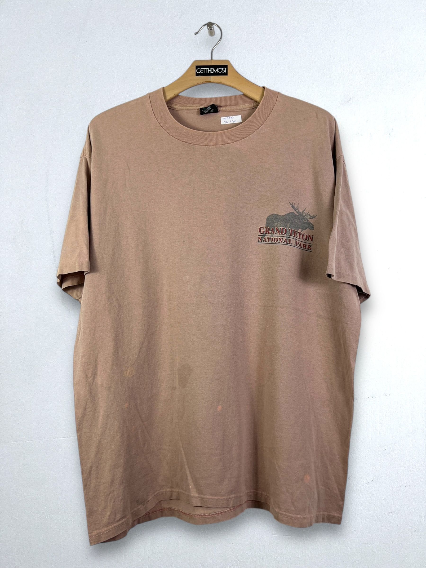Vintage No.4973 VTG 90s Grand Teton National Park Graphic Tee (L) Size US L / EU 52-54 / 3 - 8 Thumbnail