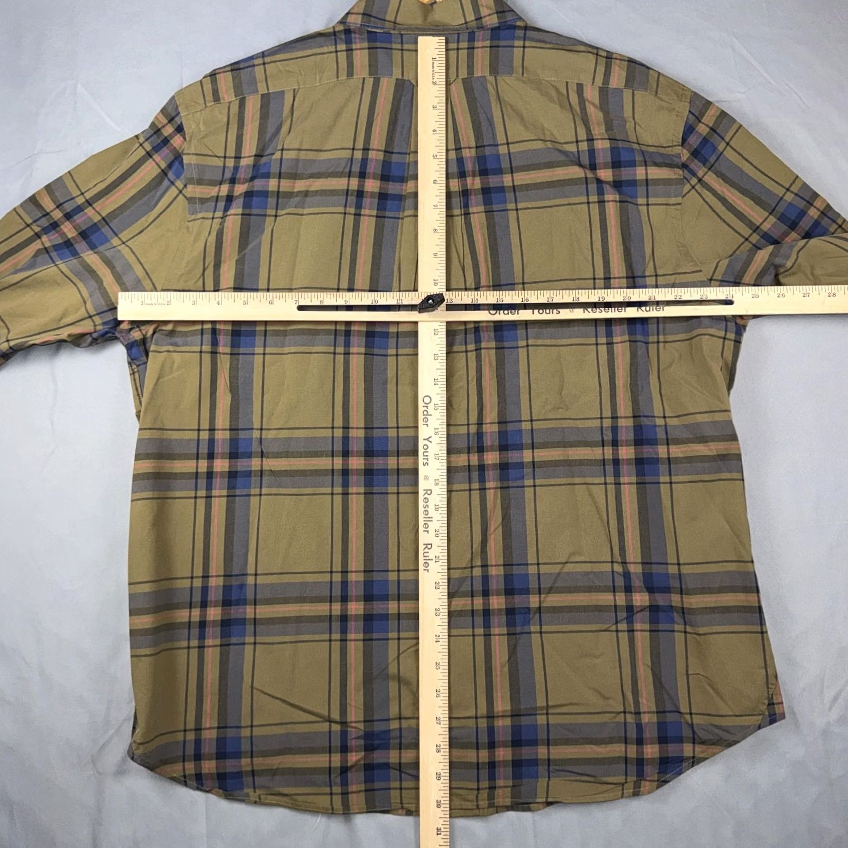 Todd Snyder Todd Snyder Men's 2XL Beige Plaid Cotton Button Front Long Sleeve Casual Shirt Size US XXL / EU 58 / 5 - 7 Thumbnail