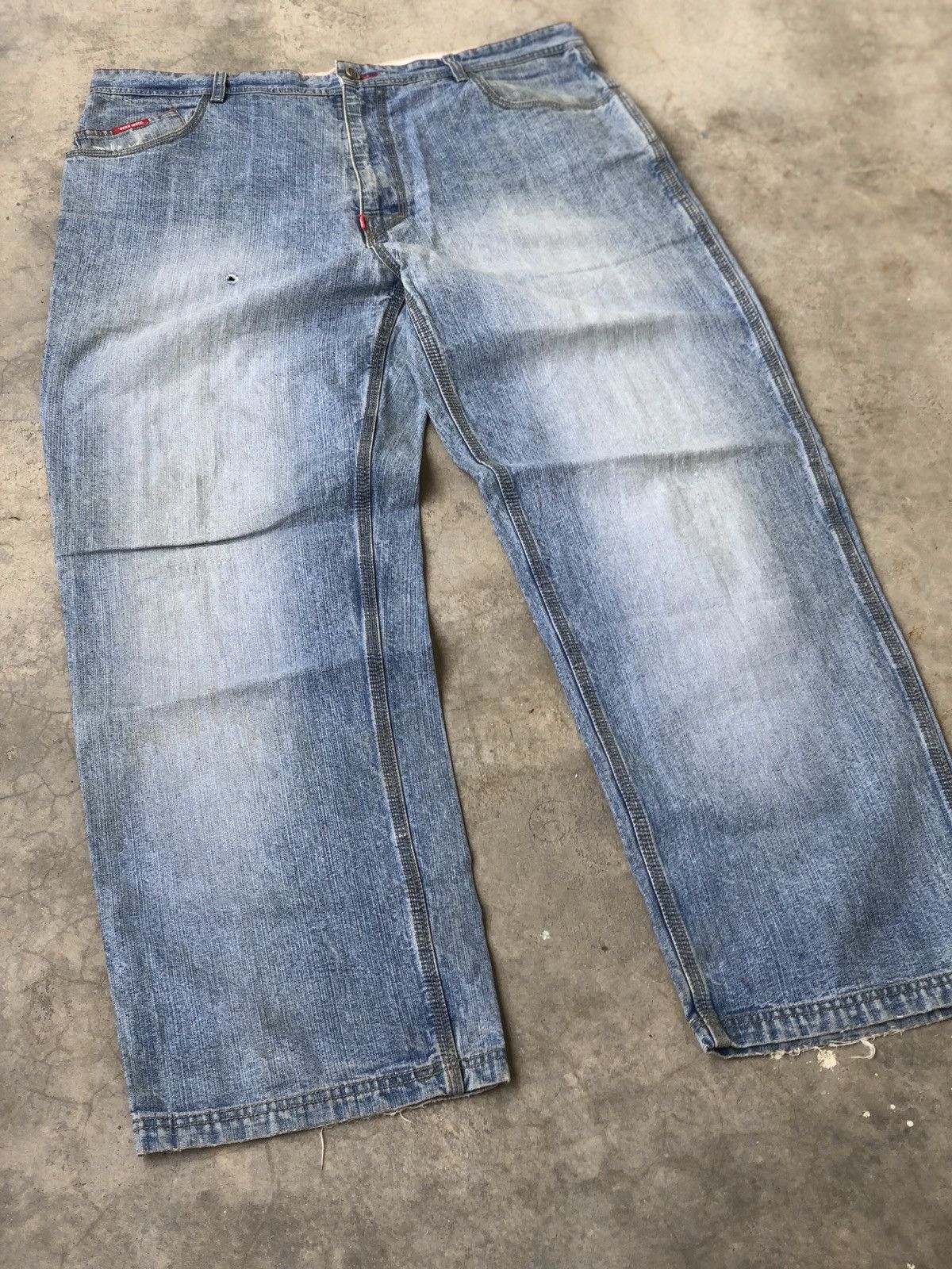 Fubu Ecko Unltd Y2K Loose Fit Light Blue Baggy Denim Size US 38 / EU 54 - 8 Thumbnail