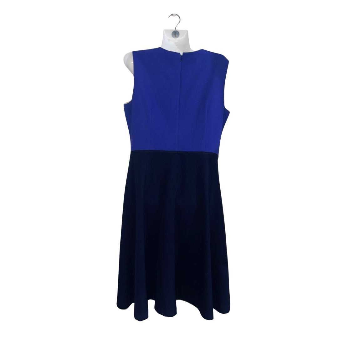 Talbots Color-block Tri-color A-Line Sleeveless Dress 12 Career Size XL / US 12-14 / IT 48-50 - 2 Thumbnail