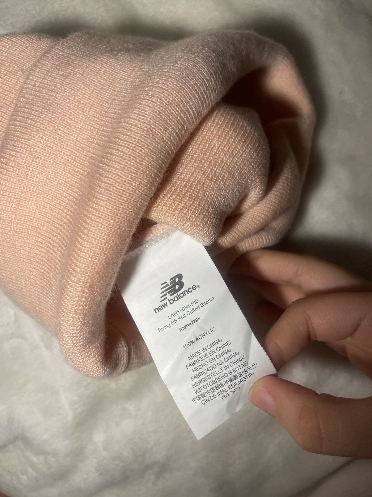 New Balance × Pink New Balance beanie - in pink Size ONE SIZE - 4 Thumbnail