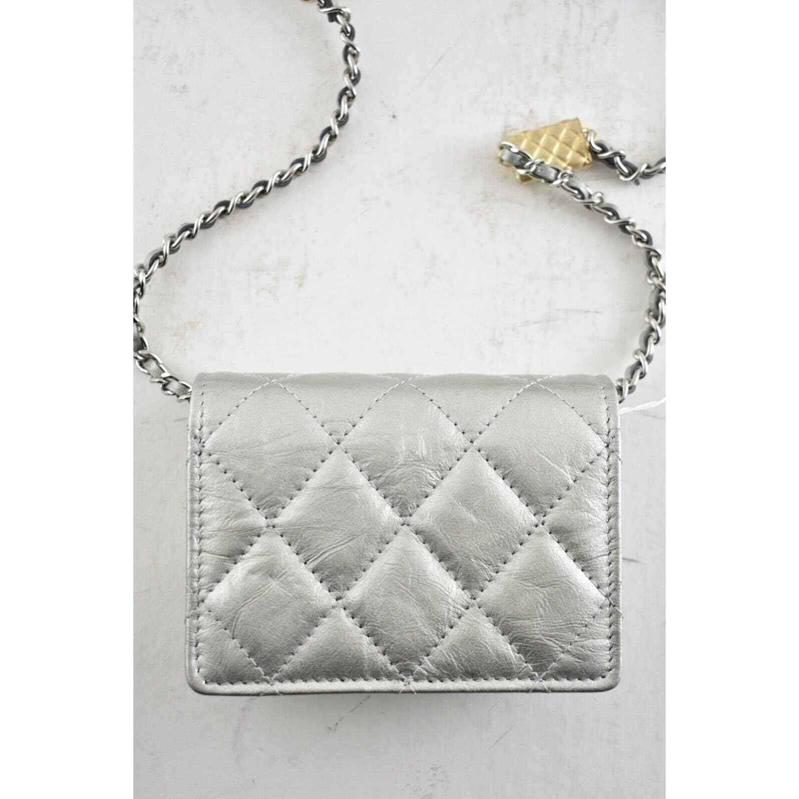 Chanel Chanel Mini Wallet Chain Gold Charm Shoulder Crossbody Bag Size ONE SIZE - 7 Thumbnail