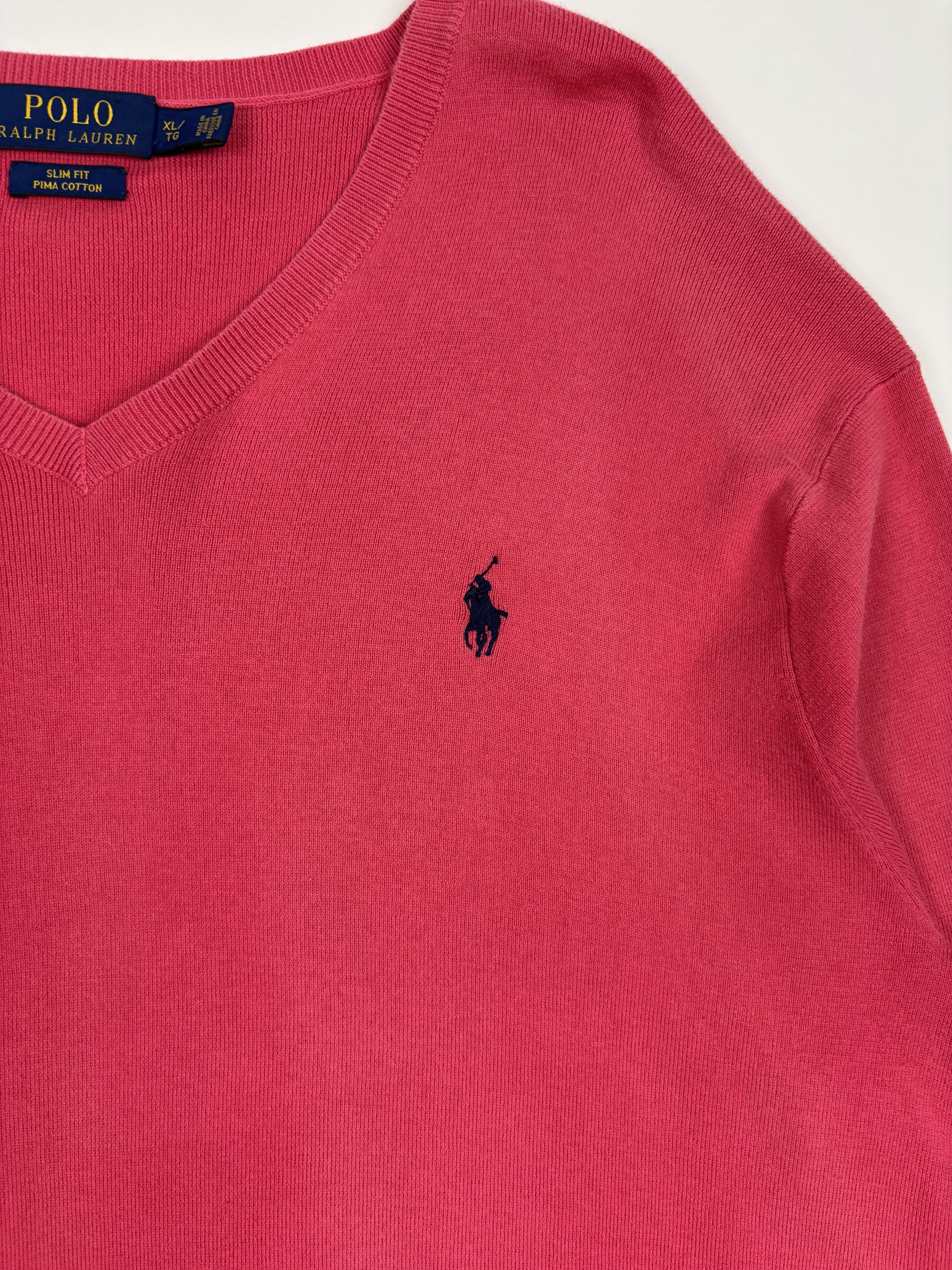 Polo Ralph Lauren Polo Ralph Lauren Womens Pink V-neck Sweater Size XL / US 12-14 / IT 48-50 - 2 Thumbnail