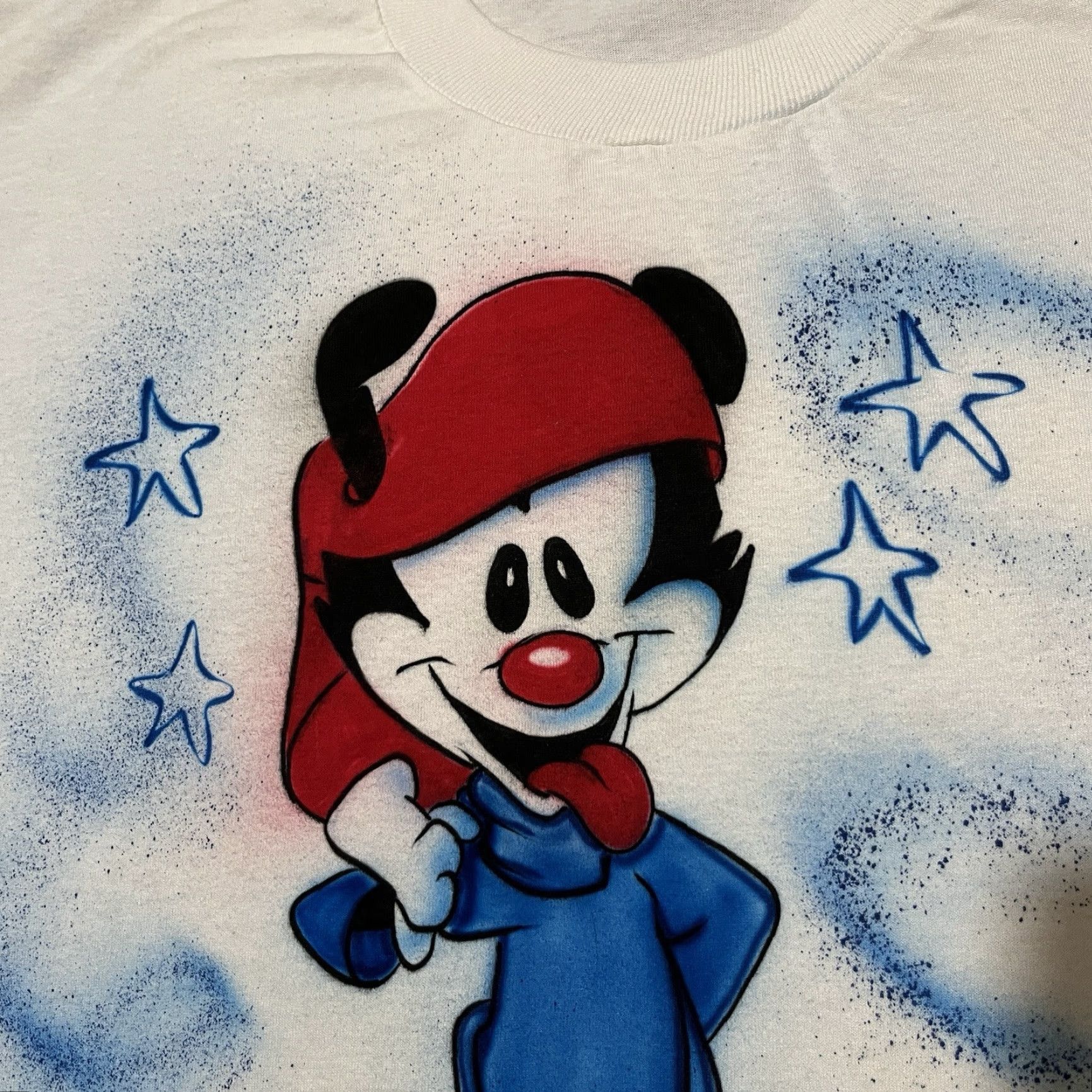VINTAGE Animaniacs Shirt XL White Graphic Print Wakko Pinky And 