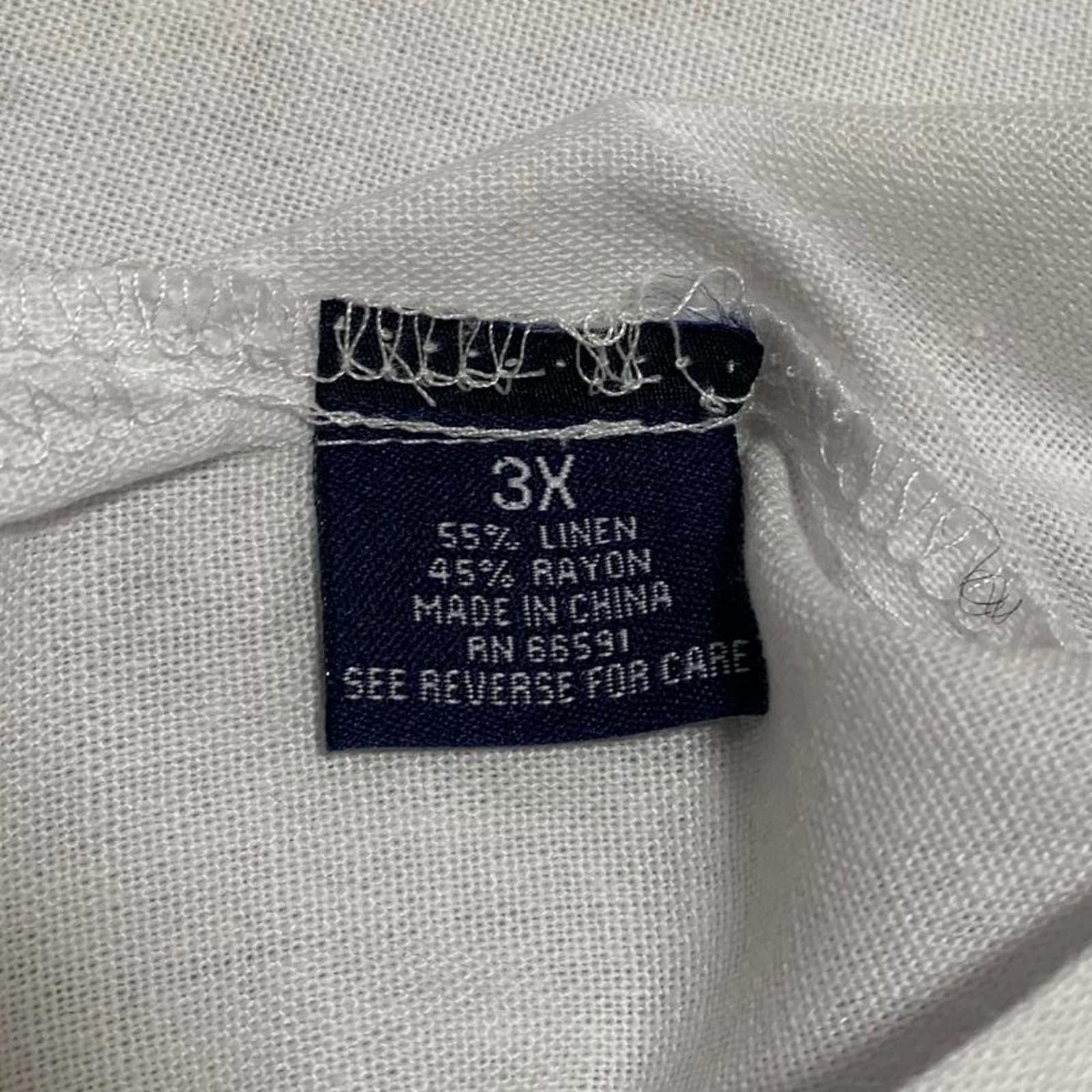 Trussardi Vtg 90s Trust Men's 3X White Linen Rayon Beach Shirt Size US XXL / EU 58 / 5 - 5 Thumbnail