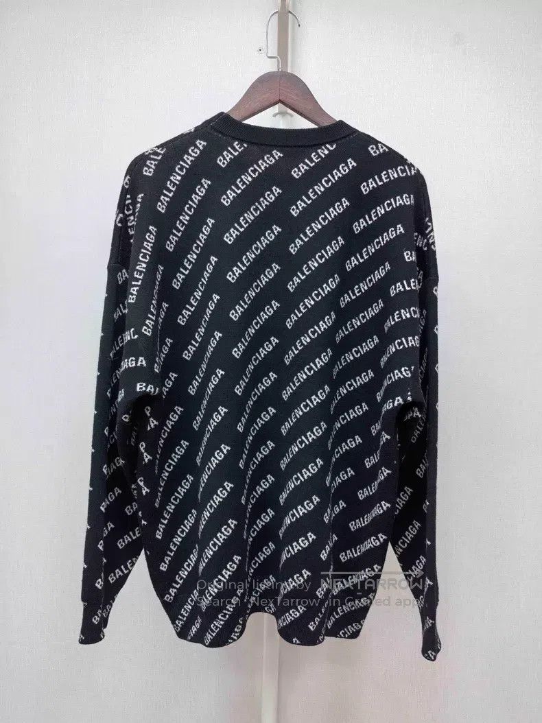 Balenciaga Balenciaga Black Camo Printed Old Logo Knit Sweater Size US M / EU 48-50 / 2 - 2 Thumbnail