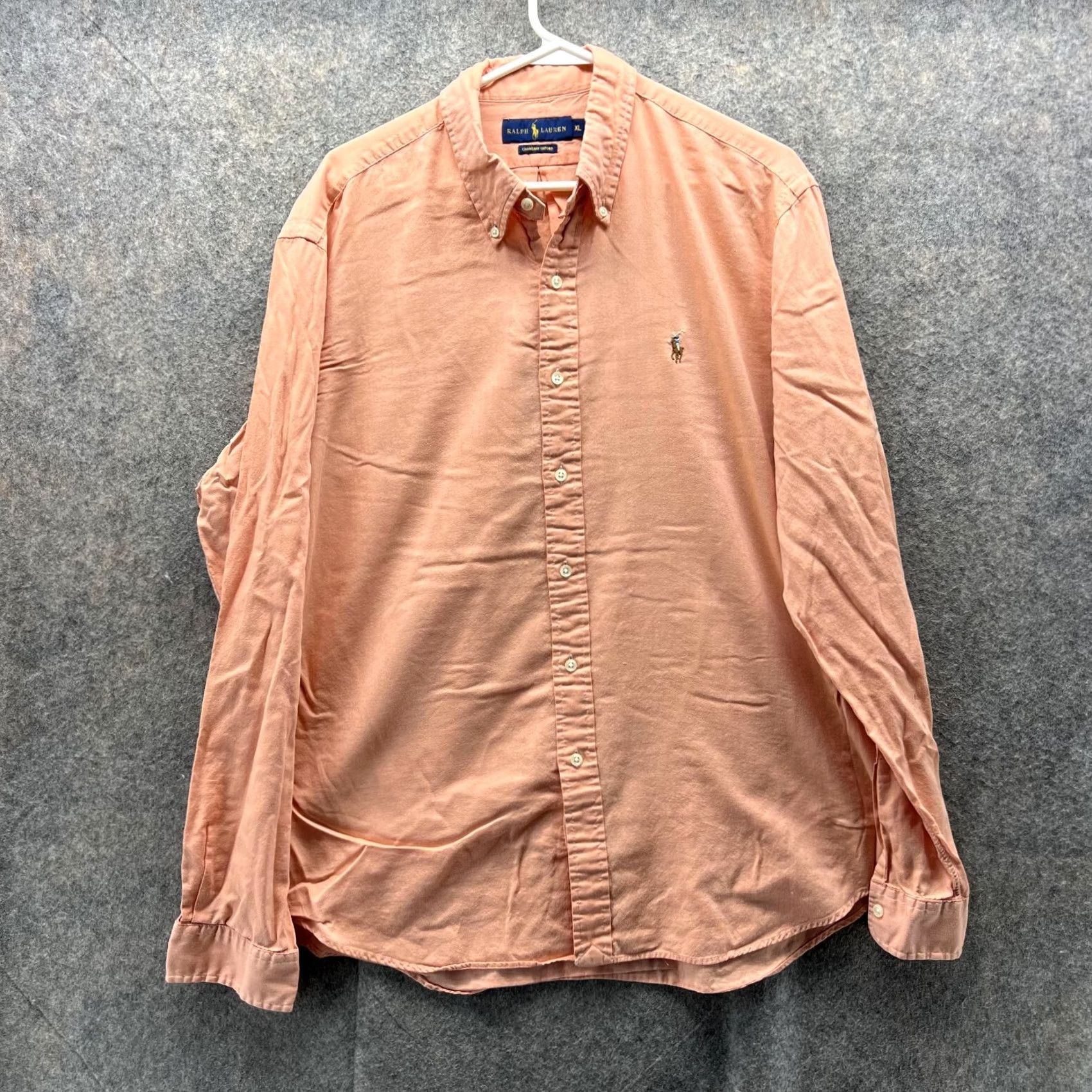 Ralph Lauren VINTAGE Ralph Lauren Shirt Men XL Orange Button-Down Chambray Oxford Size US XL / EU 56 / 4 - 2 Thumbnail