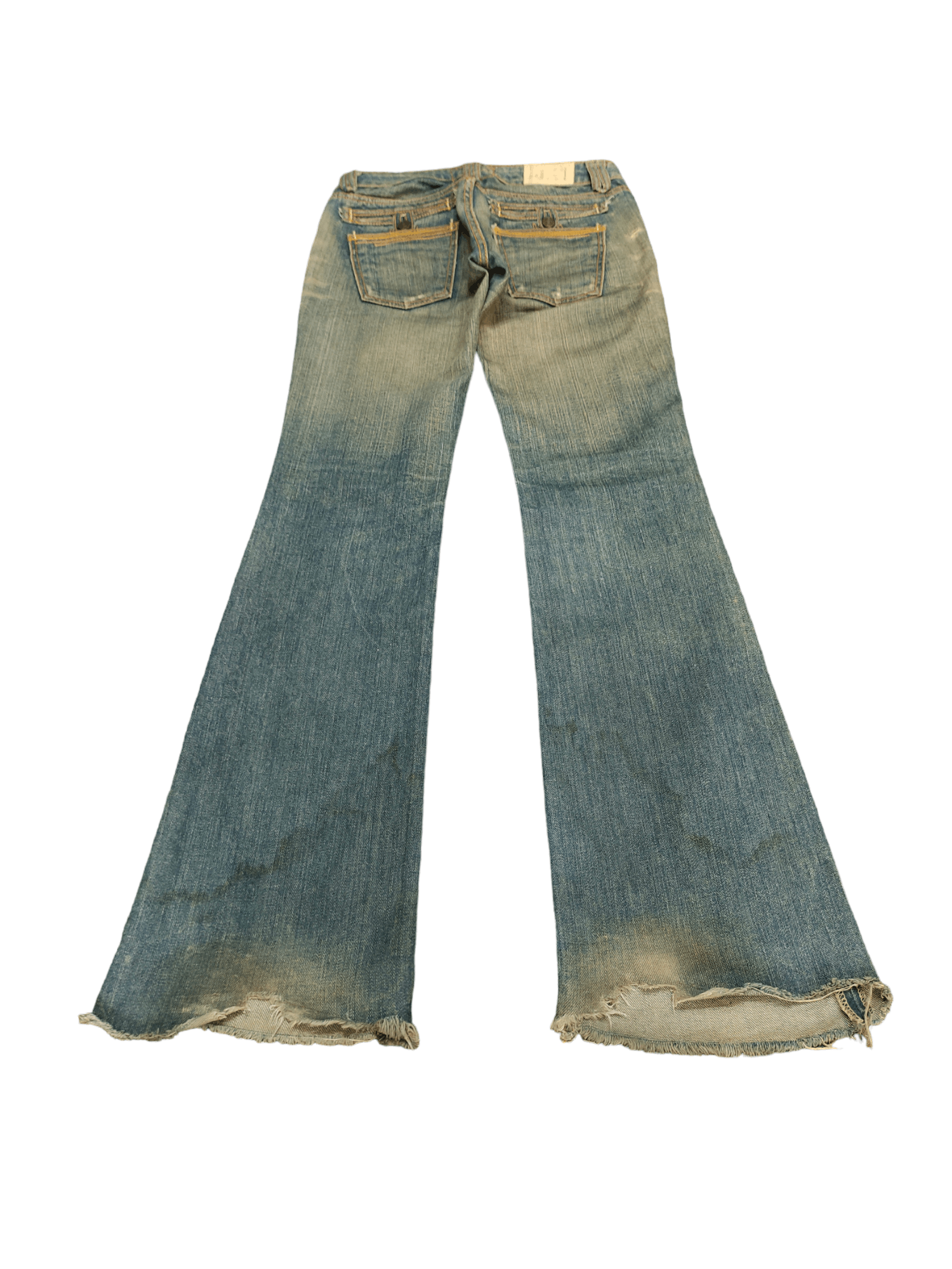If Six Was Nine Flare Jeans Taverniti Release Hem Distress Boot Cut Low Rise Size US 27 - 11 Thumbnail
