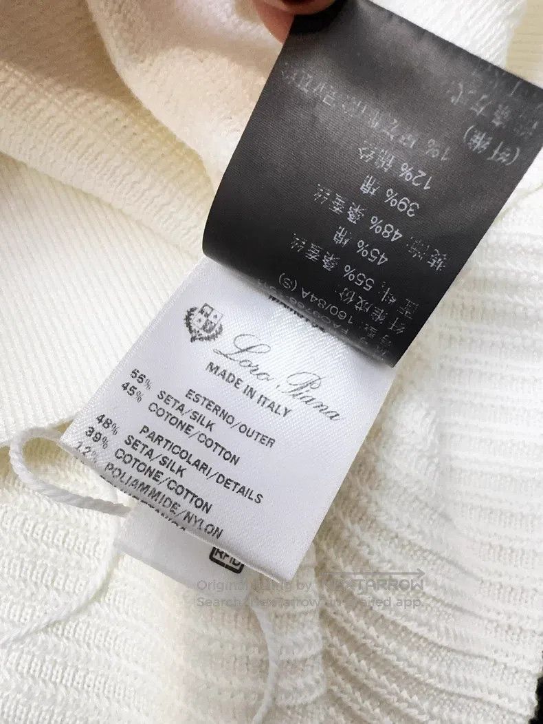 Loro Piana Loro Piana Beige Round Neck Horizontal Ribbed Batwing Slee Size S / US 4 / IT 40 - 8 Thumbnail