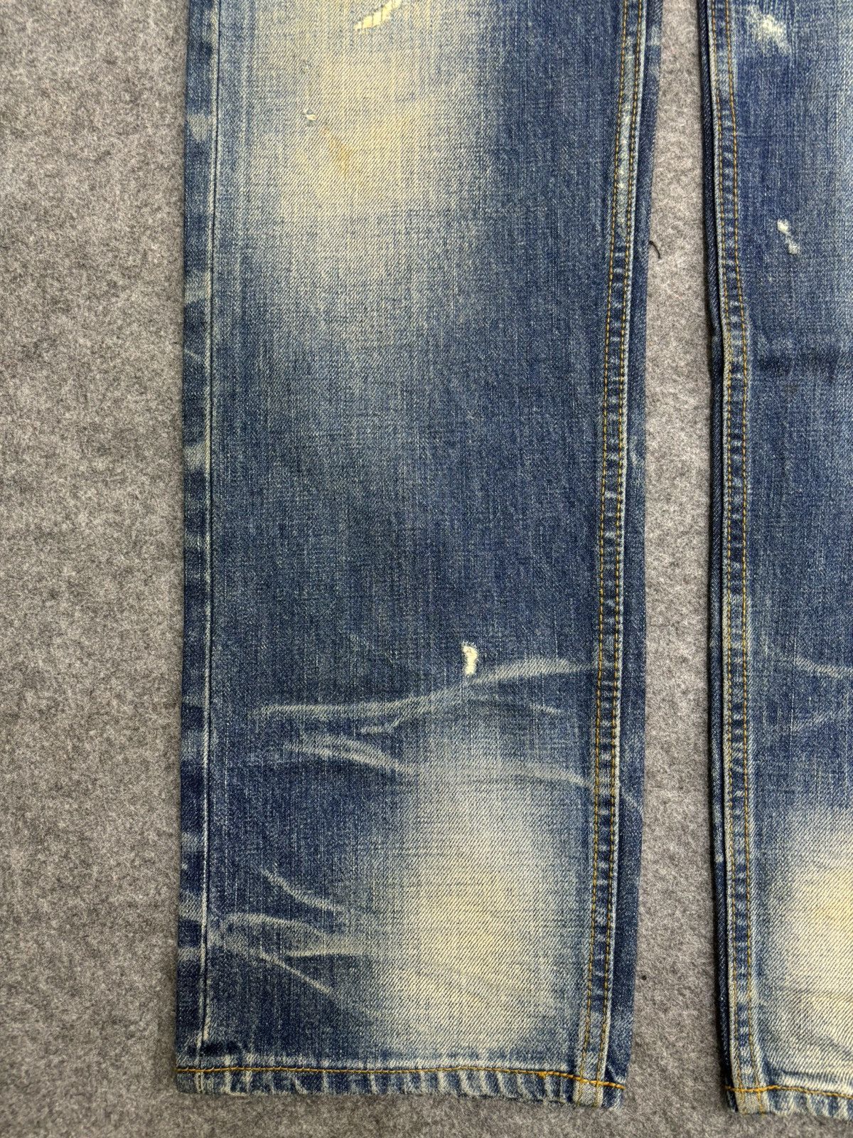 Japanese Brand 💥Sick💥BAGARCH Distressed Raw Stitch Selvedge Denim F543 Size US 31 - 9 Thumbnail