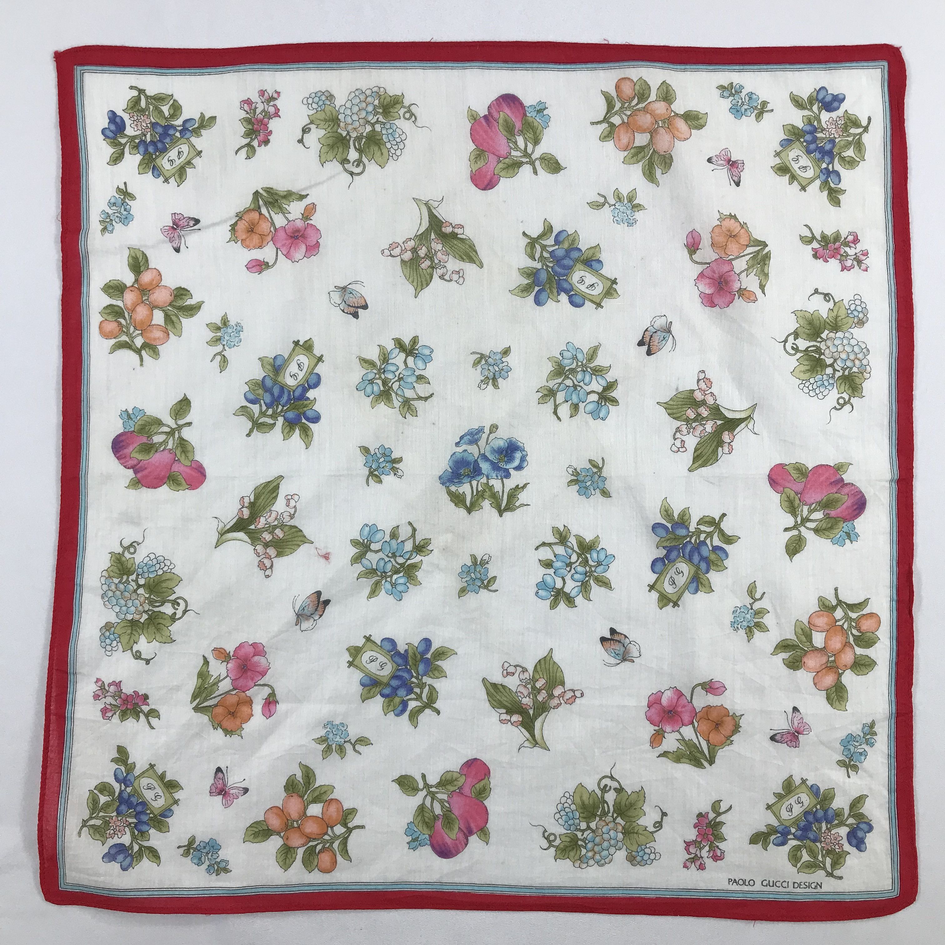 Paolo Gucci × Vintage Paolo Gucci Bandana / Handkerchief / Neckerchief - S2286 Size ONE SIZE - 1 Thumbnail