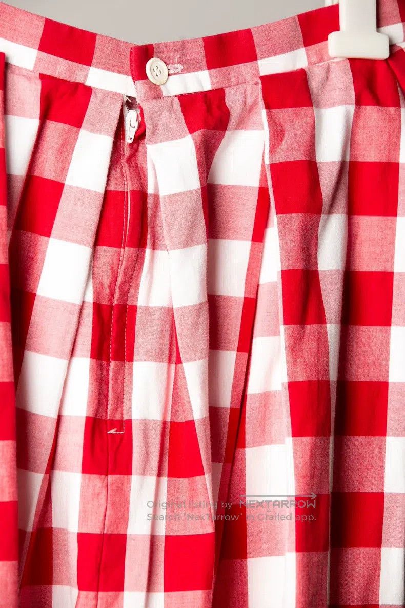 Comme des Garcons Comme Des Garcons size S Red Plaid Skirt Size 23" - 3 Thumbnail