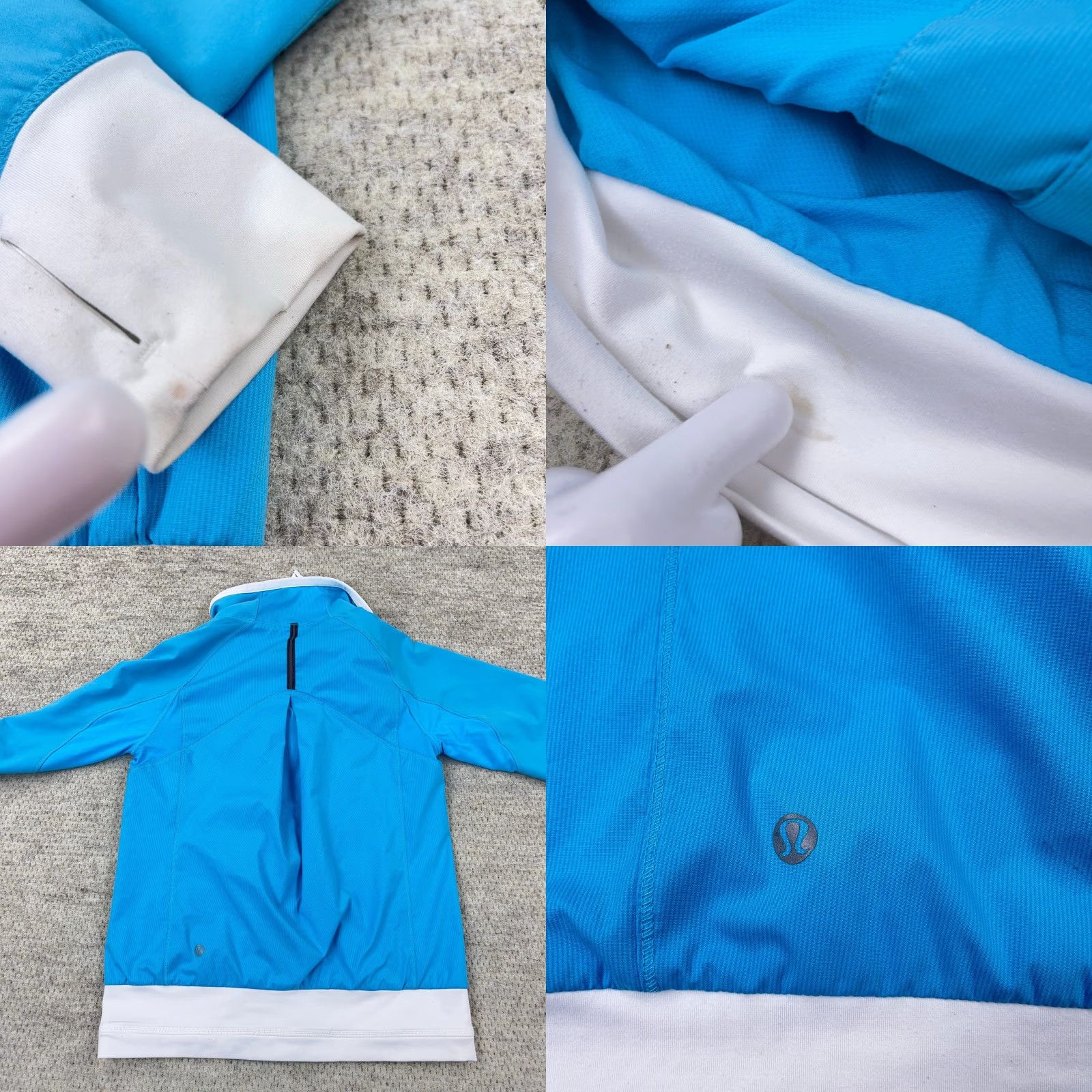 Lululemon Lululemon Track Jacket Women 2 Blue White Full Zip Running Gym Athletic Shirt Size XS / US 0-2 / IT 36-38 - 8 Thumbnail
