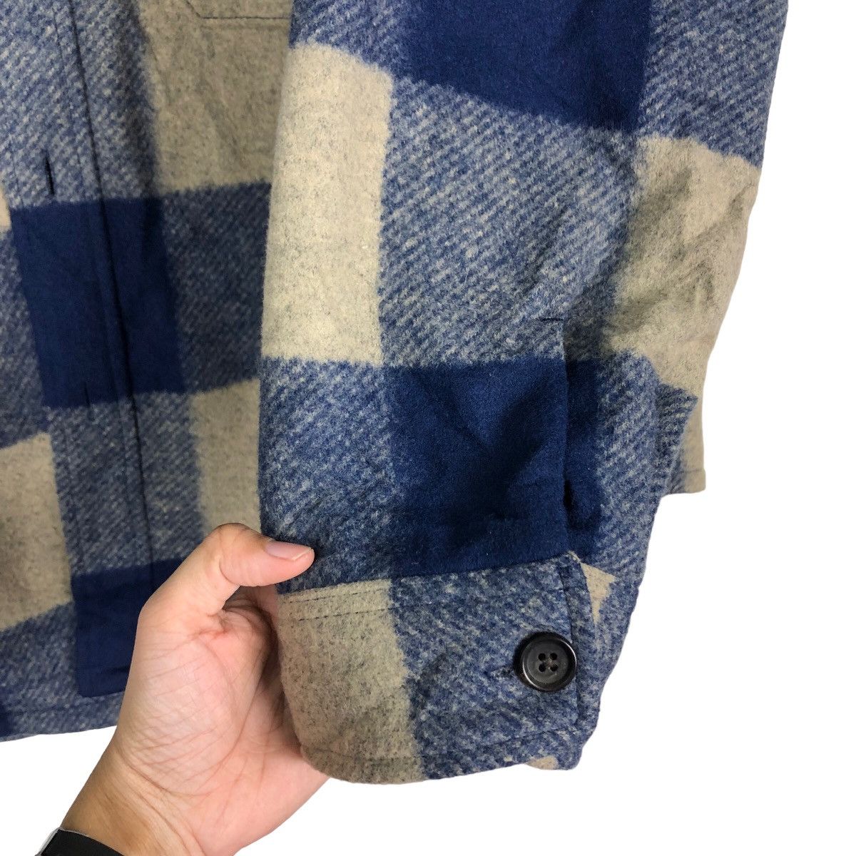 Japanese Brand Vintage Wool Flannel Shirt Jacket Uniqlo Japan Issey Miyake Size US M / EU 48-50 / 2 - 15 Thumbnail