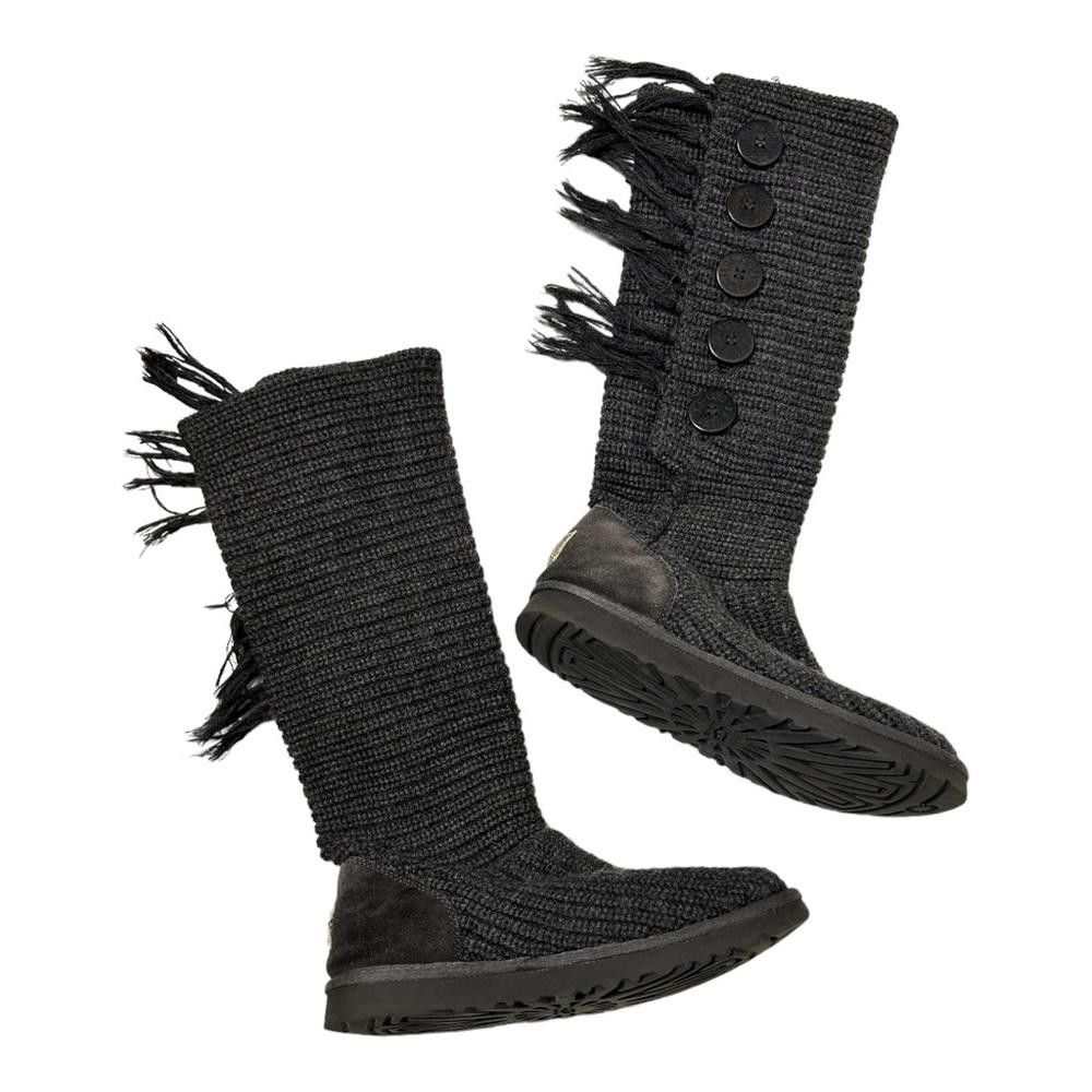 Designer UGG I Cardy Knit Fringe Boots Size 9 Size US 9 / IT 39 - 3 Thumbnail