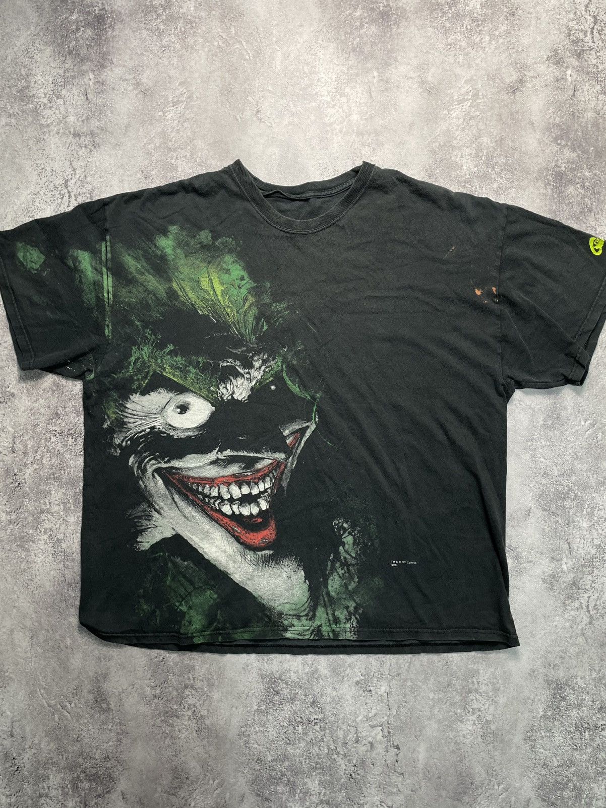 DC Comics Vtg Crazy Joker Batman Dark Knight Movie Tee Size US XL / EU 56 / 4 - 1 Thumbnail