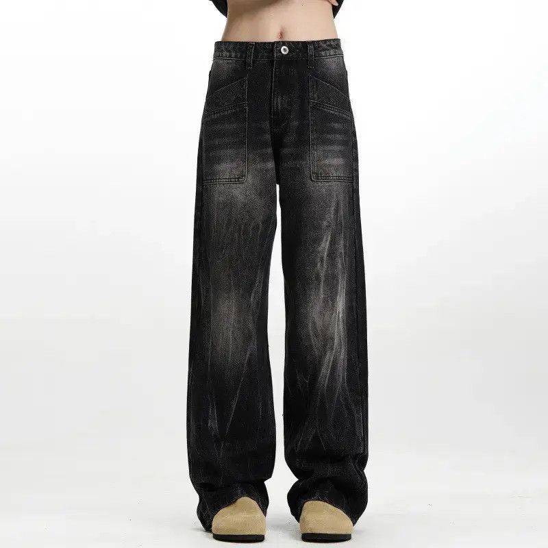 Japanese Brand Retro loose high street straight leg jeans Size US 32 / EU 48 - 6 Thumbnail