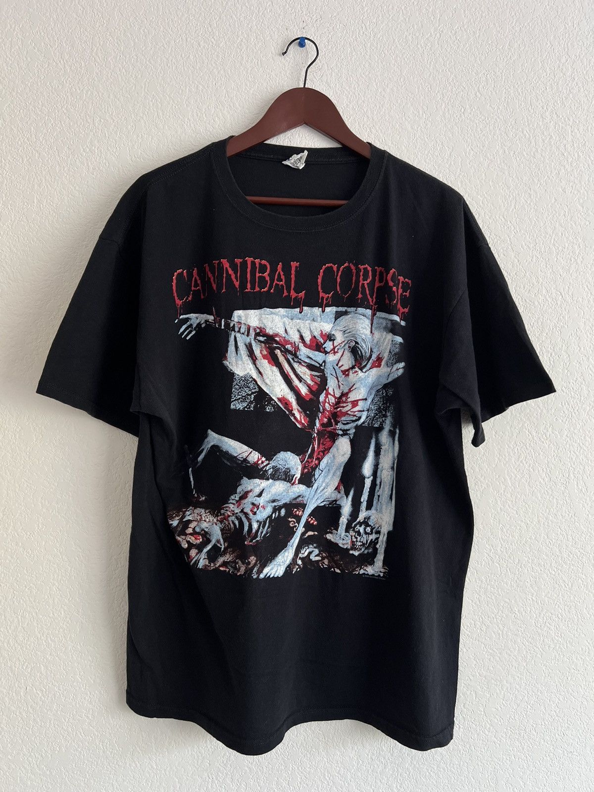 image of Anvil x Band Tees Vintage Cannibal Corpse 2002 Metal Tee in Black, Men's (Size XL)