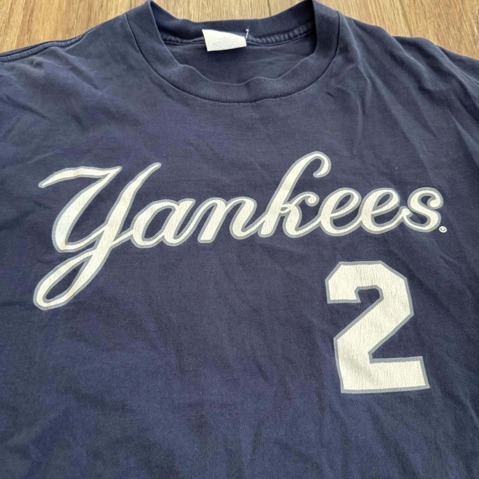 Majestic Vintage 90s Derek Jeter New York Yankees Majestic Shirt Size US XL / EU 56 / 4 - 3 Thumbnail