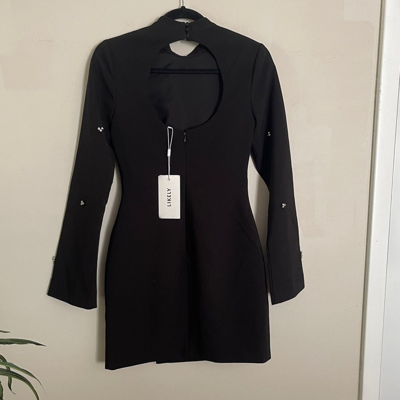 LIKELY Likely Phillips Diamond Stud Detail Mini Dress Size S / US 4 / IT 40 - 6 Thumbnail