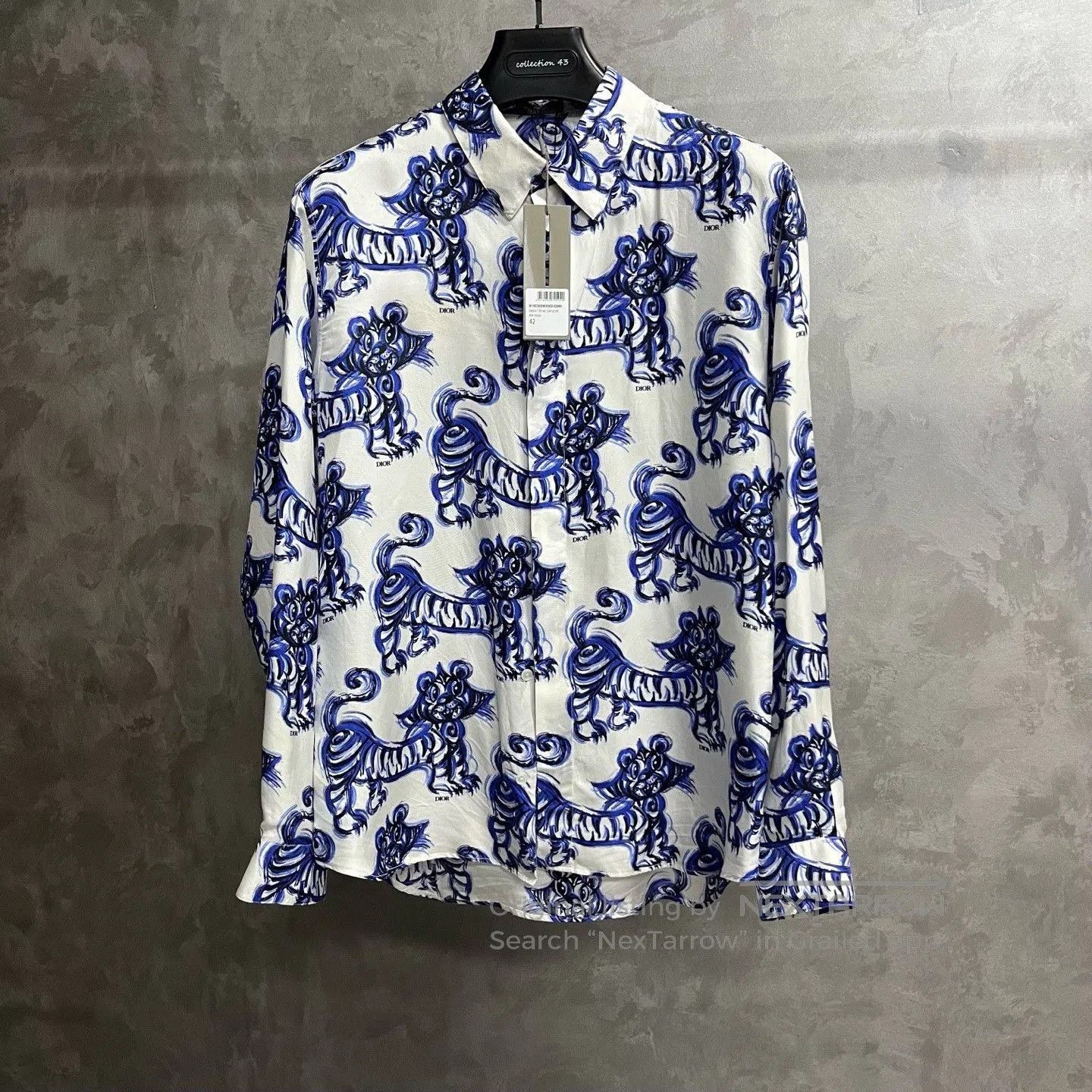 Dior Dior White Tiger Print Collared Shirt. Size US XS / EU 42 / 0 - 1 Thumbnail