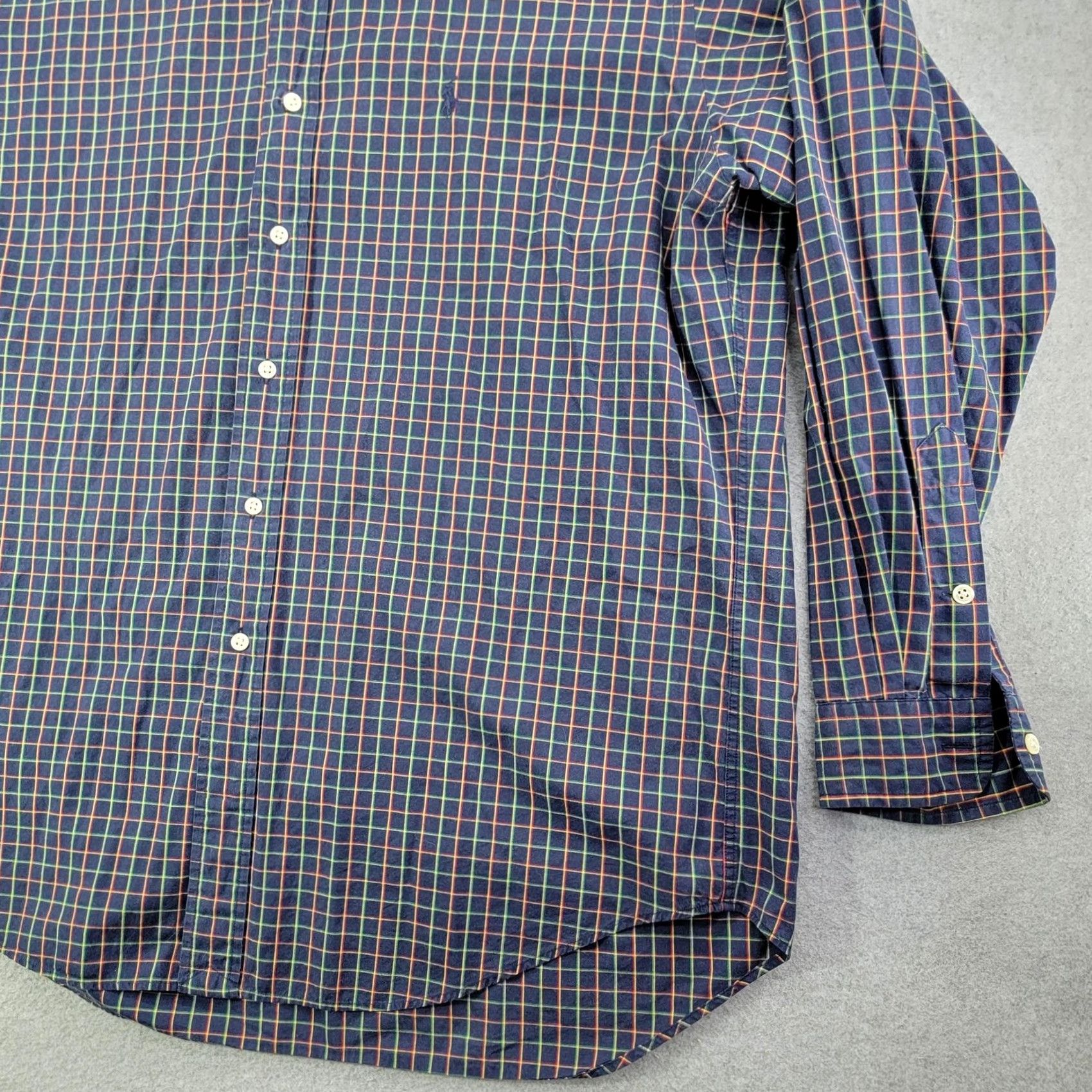 Ralph Lauren Ralph Lauren Shirt Mens Large Blue Check Long Sleeve Button Down Blake Cotton Size US L / EU 52-54 / 3 - 5 Thumbnail