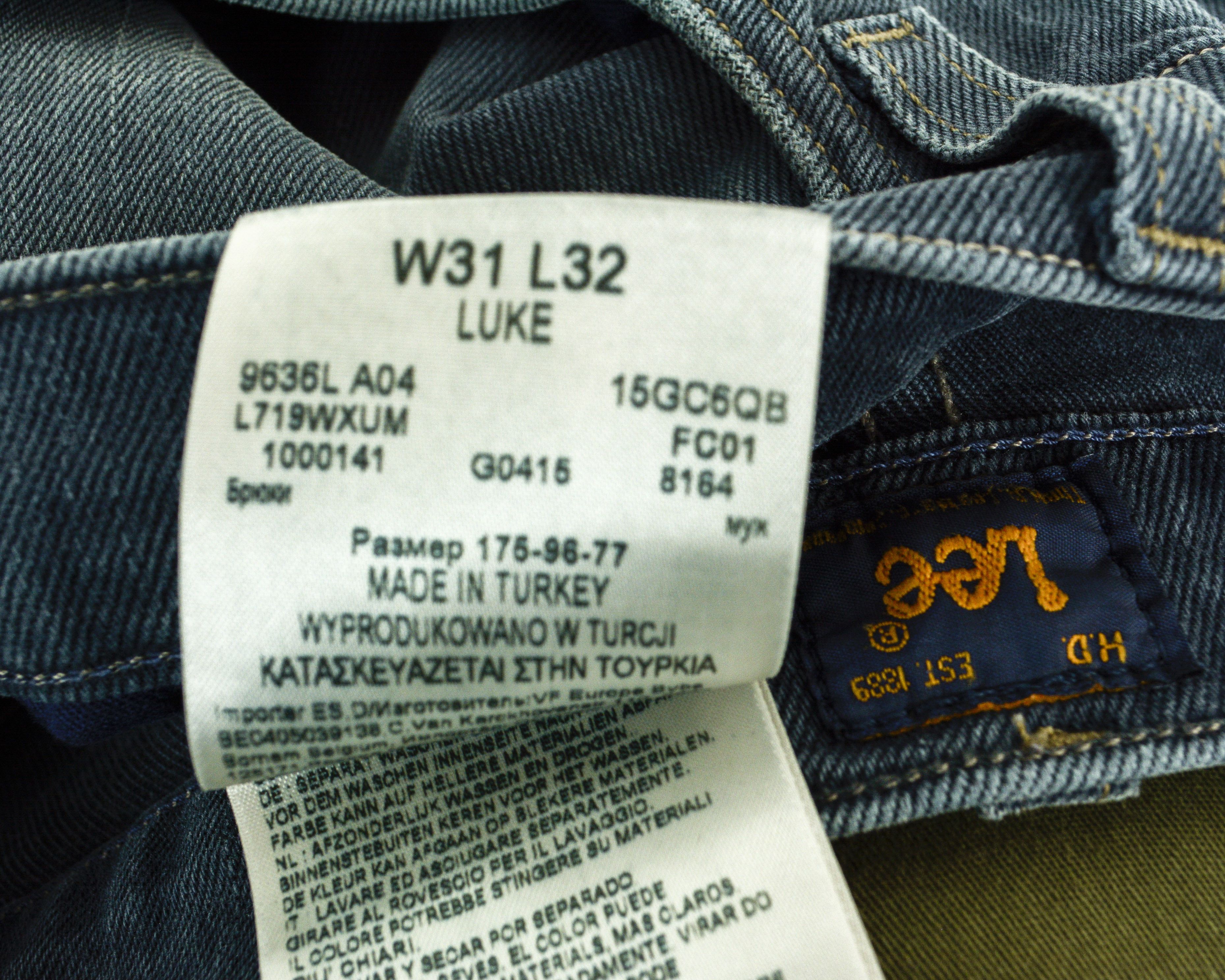 Lee Luke Men W31 L32 Slim Fit Tapered Jeans Denim Pants Trousers Size US 31 - 4 Thumbnail