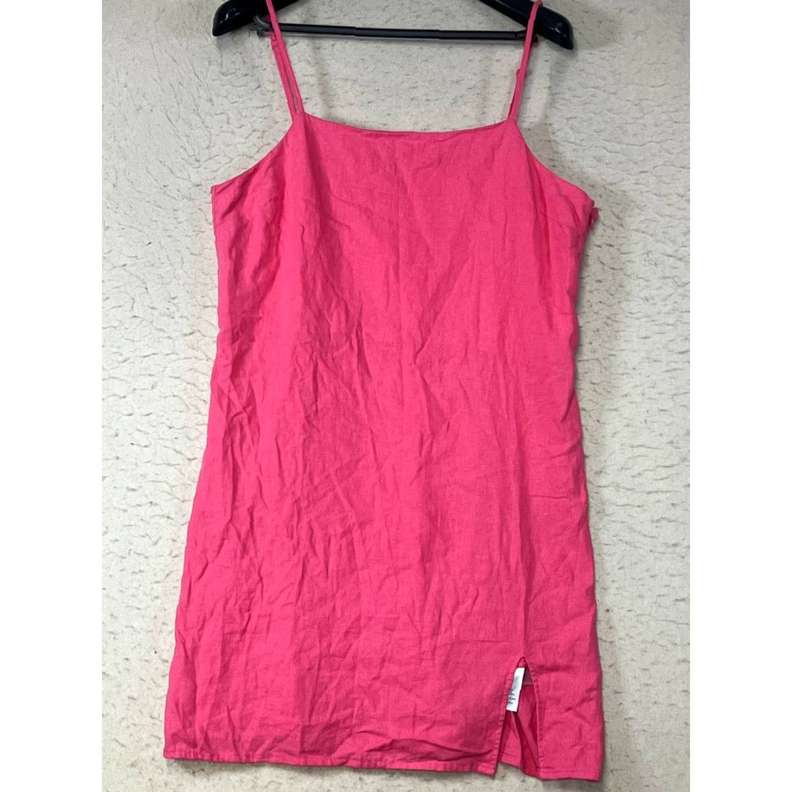 Vintage Only Linen Blend Top Cami Women Size XL Spaghetti Traps Pink Size XL / US 12-14 / IT 48-50 - 2 Thumbnail