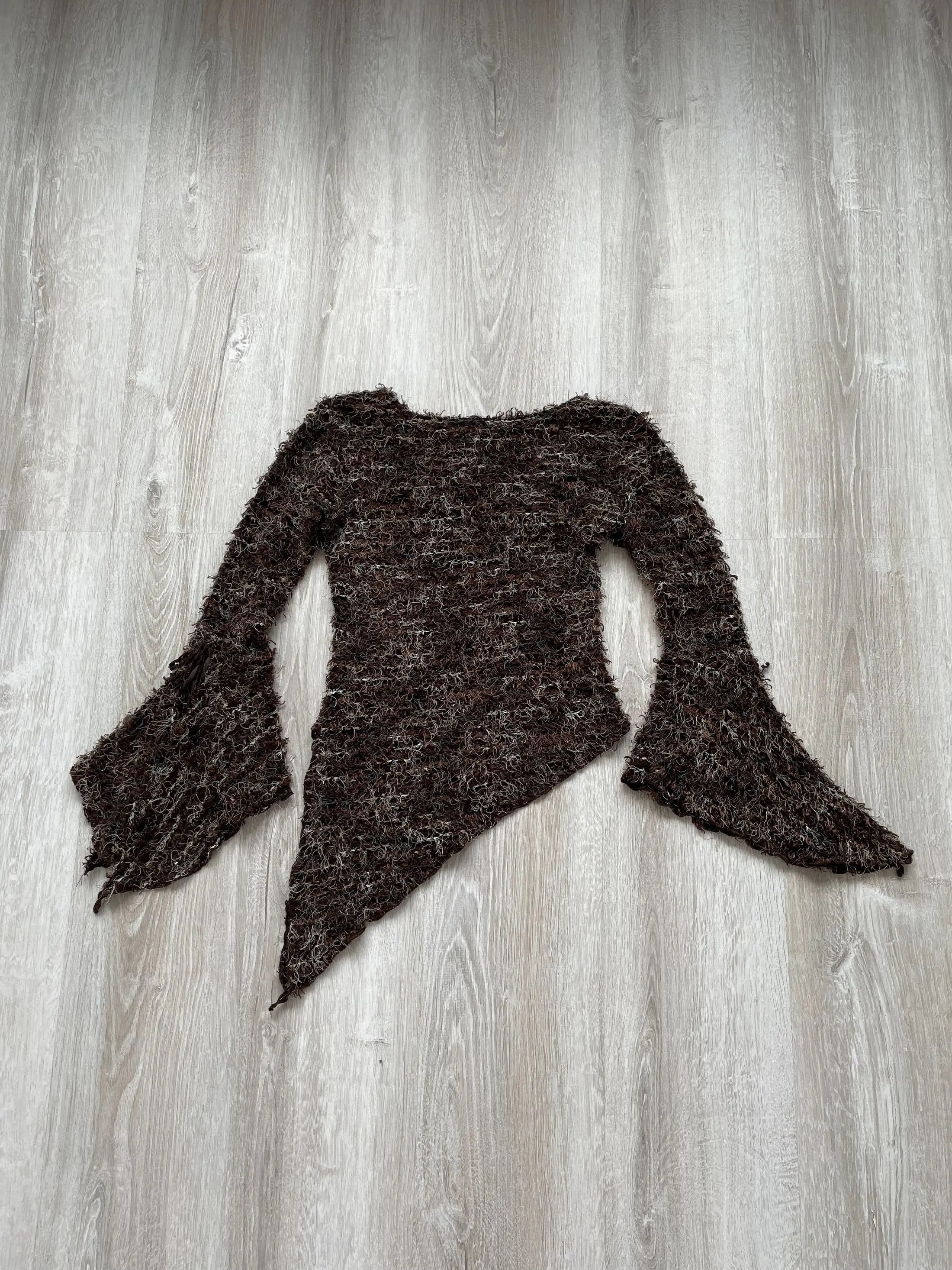 If Six Was Nine Vintage Y2K Mohair Fuzzy Gothic Style Sweater Size S / US 4 / IT 40 - 4 Thumbnail