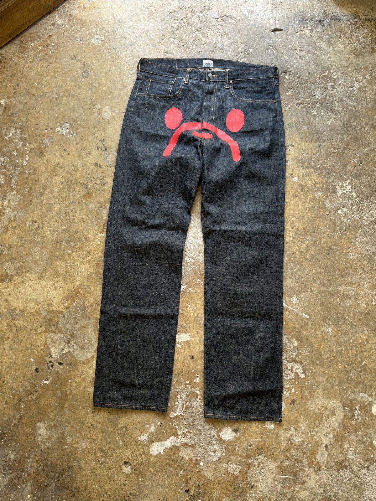 Bape Bape sad face pants Size US 40 / EU 56 - 1 Thumbnail