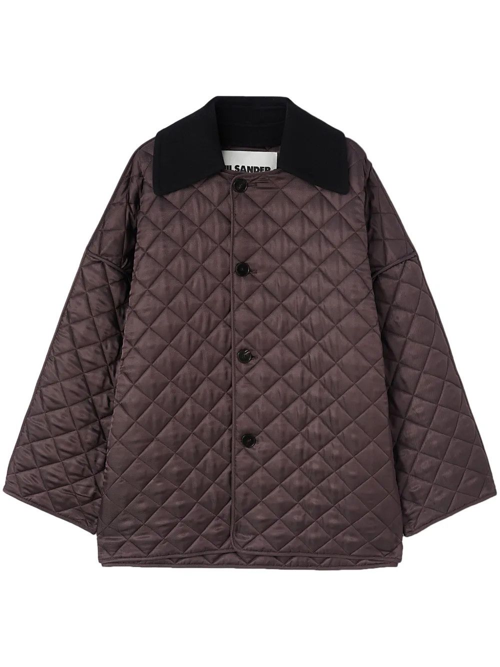 Jil Sander o1mt1gz0426 Quilted Maxi Jacket in Brown/Black Size US S / EU 44-46 / 1 - 1 Thumbnail