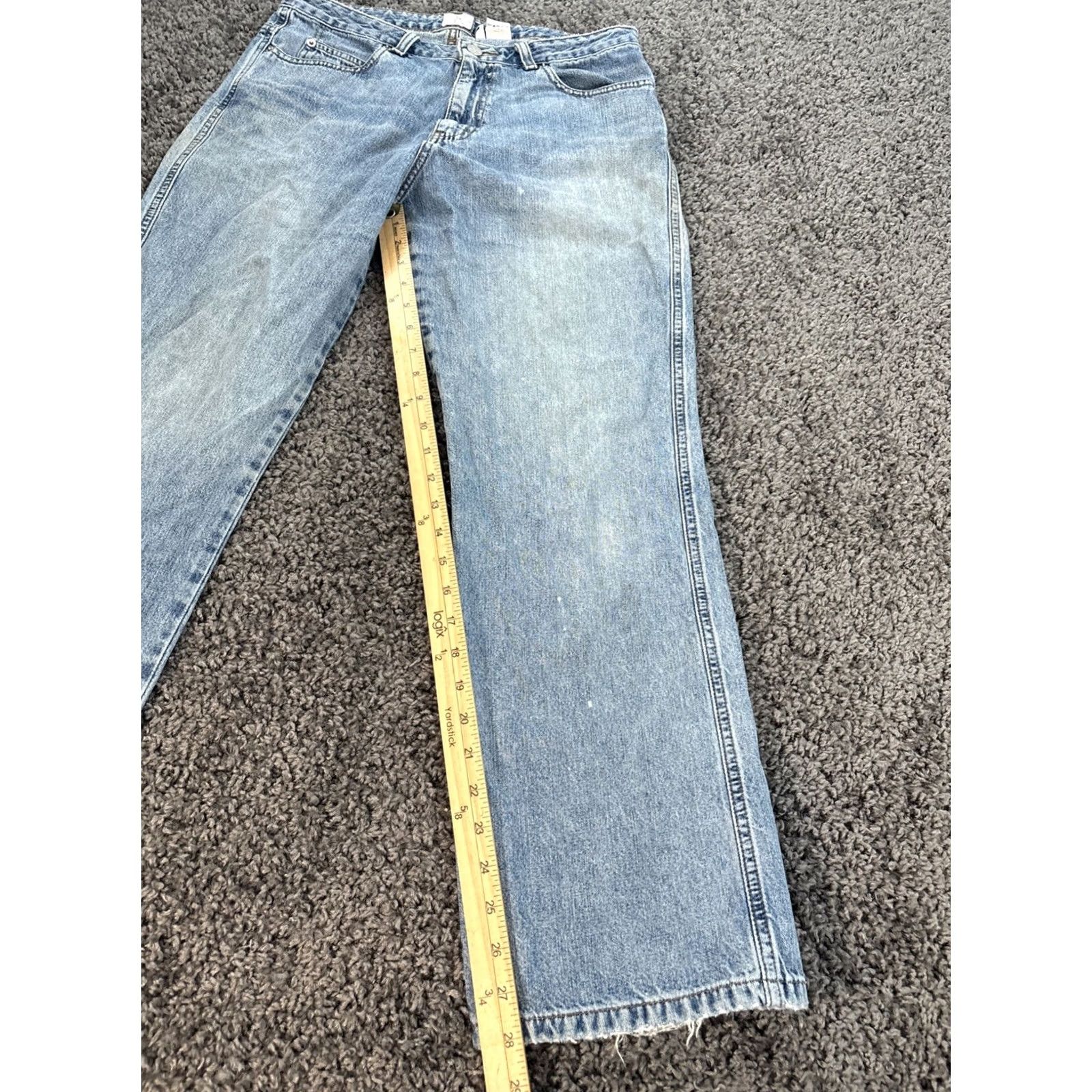 Calvin Klein VINTAGE Calvin Klein Jeans Blue 32x28 Regular Women Distressed Straight Denim 30in Inseam Size 32 Mens Womens Girls Size 24" / US 00 / IT 34 - 2 Thumbnail